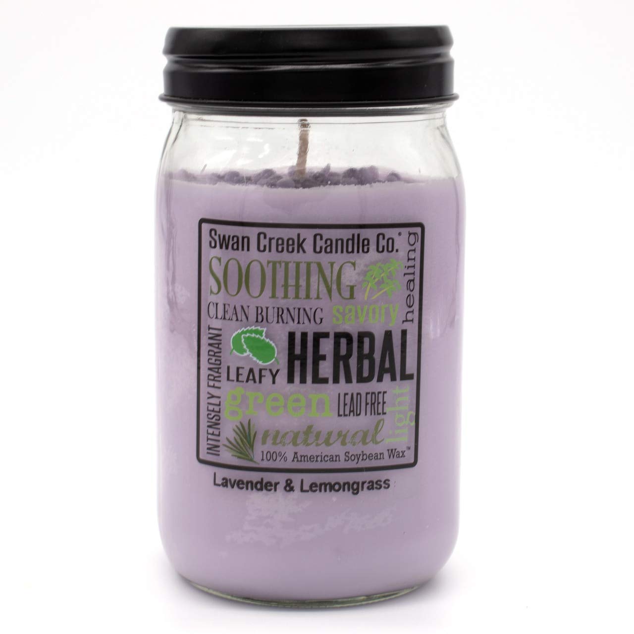Swan Creek Lavender & Lemongrass Scented Candle 24oz - Aromatherapy Soy Wax Candle for Relaxation, Home Decor & Gift Giving