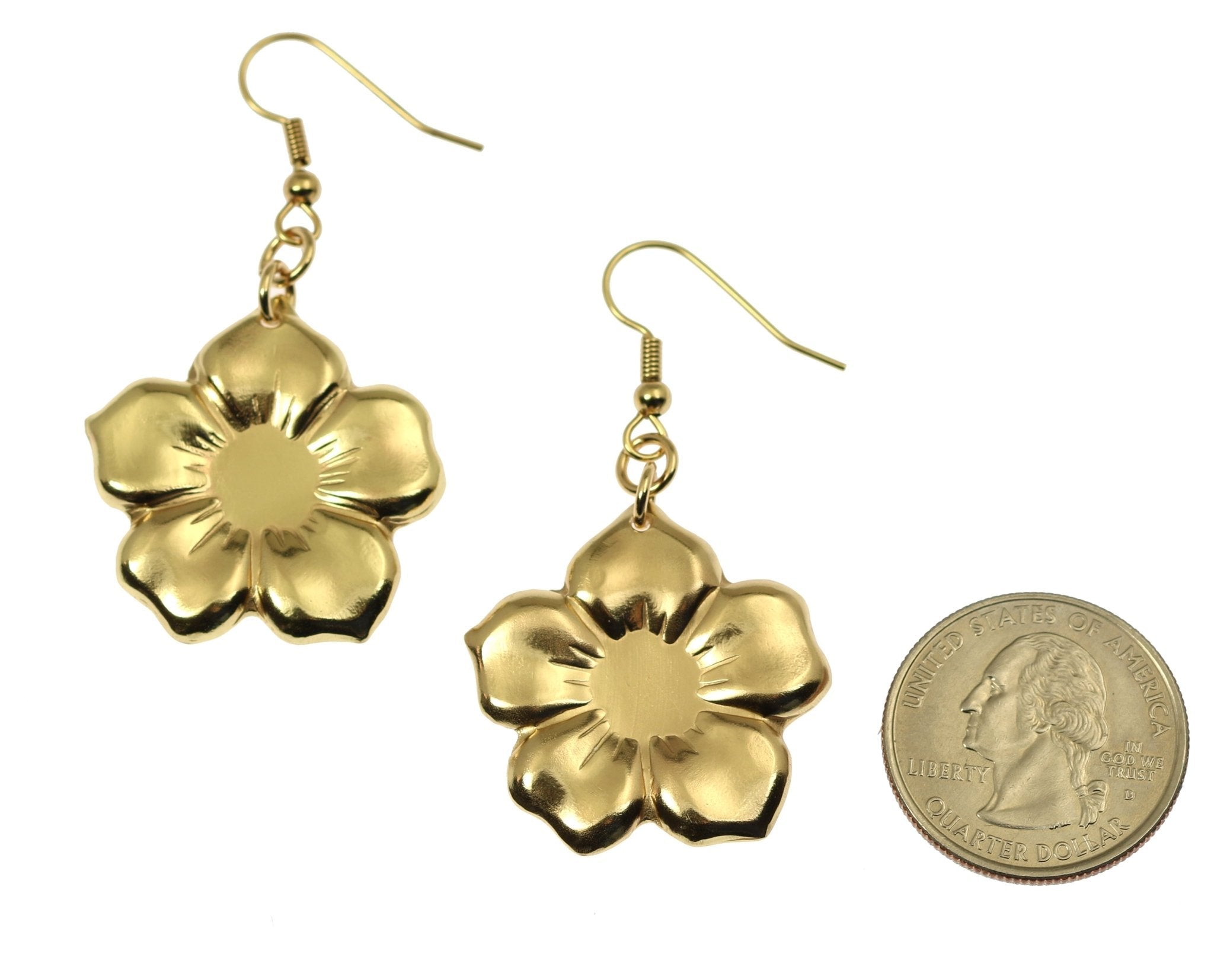 Nu Gold Forget Me Not Flower Earrings - Elegant Dainty Floral Jewelry for Women | Perfect for Weddings, Anniversaries & Everyday Wear