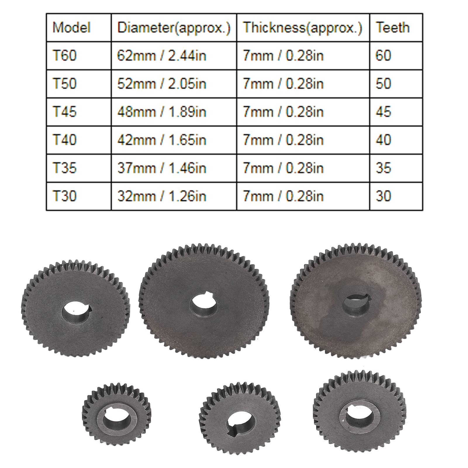9Pcs Metal Gear Set for Mini Lathe Cutting Machine - High Precision Replacement Gears for DIY Projects, Model Building & Metalworking
