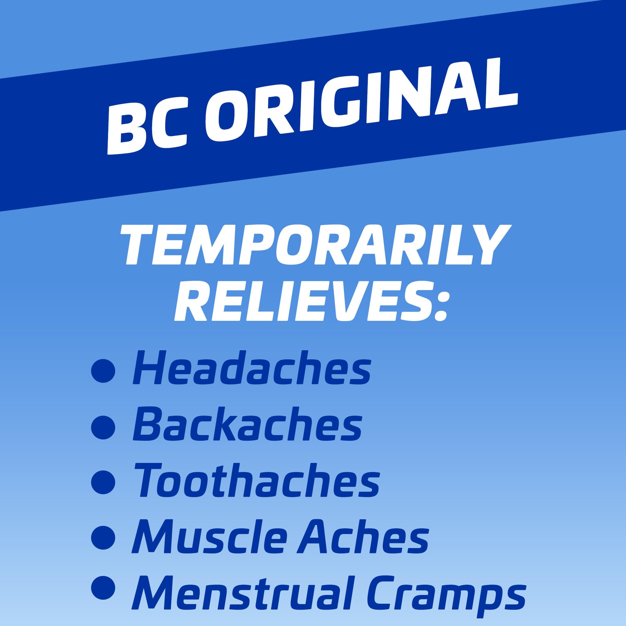 BC Powder Original Strength Pain Reliever - Fast-Acting Aspirin Dissolve Packs (50 Count) | Headache & Muscle Pain Relief for Adults | Work, Travel & Active Lifestyle