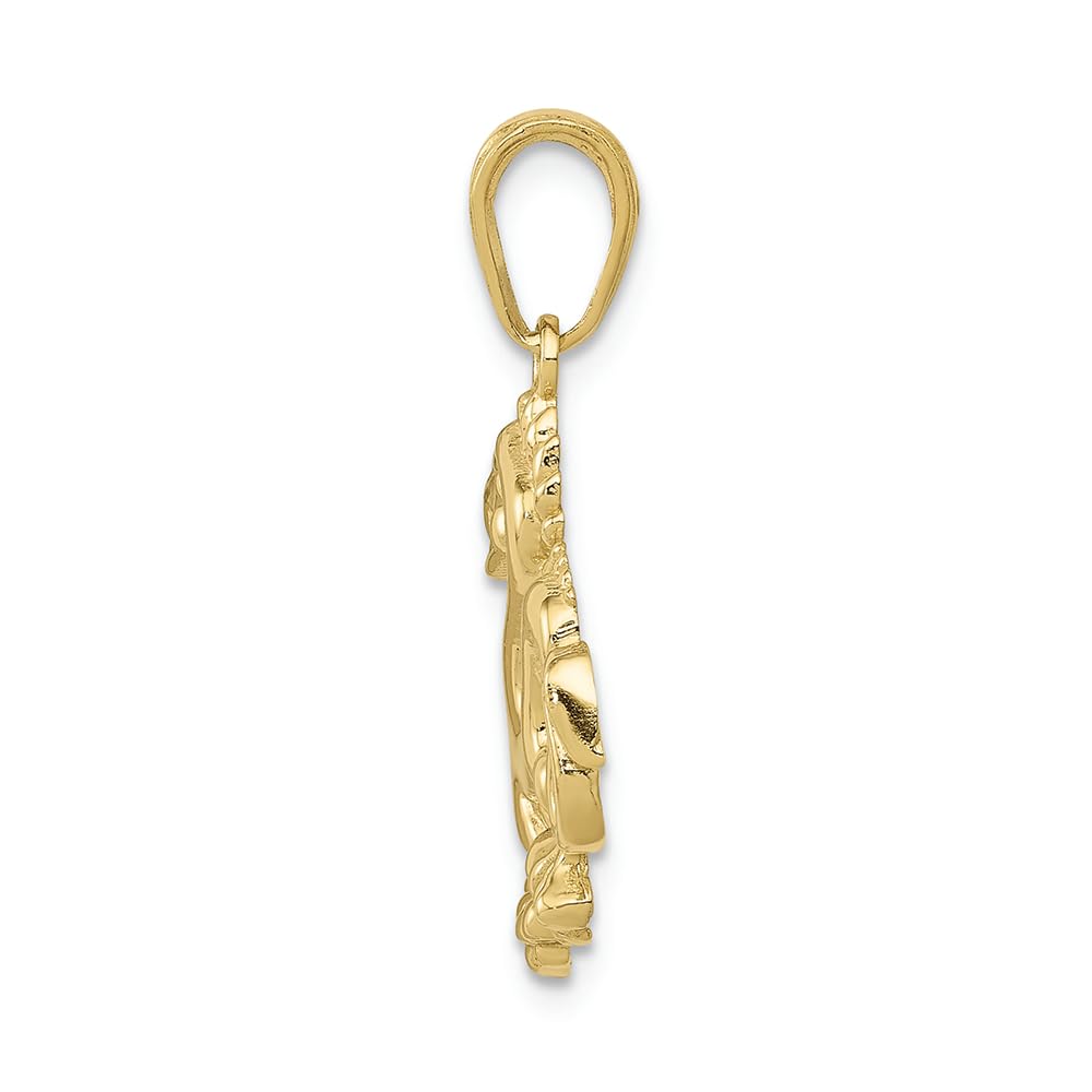 10K Yellow Gold Small Dragon Charm Pendant - Elegant Jewelry for Women & Men - Perfect for Gifts, Birthdays, and Special Occasions