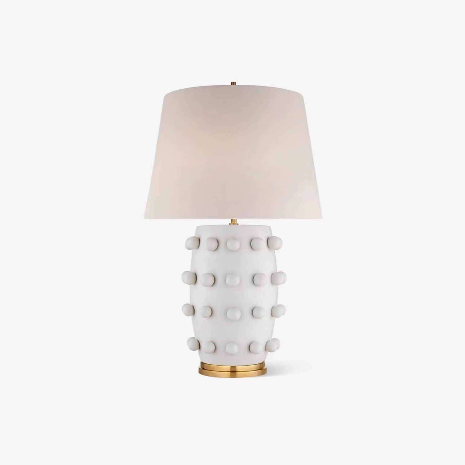 Polka Dot Porcelain Table Lamp - Elegant Home Decor for Living Room, Bedroom & Office - Perfect for Reading, Relaxing & Ambient Lighting