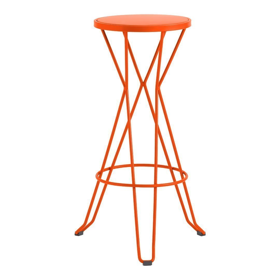 Isimar Madrid Stool - Modern Wooden Bar Stool with Metal Frame for Kitchen, Dining Room & Home Decor | Comfortable & Stylish Seating Solution