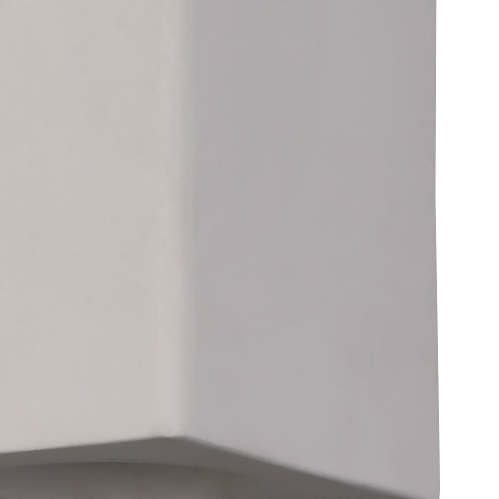 Alina Modern Rectangular & Cylinder Up Down Wall Lamp - 2 x GU10 Bulb Sockets - White Paintable Gypsum Finish - Perfect for Bedroom, Living Room & Hallway Lighting
