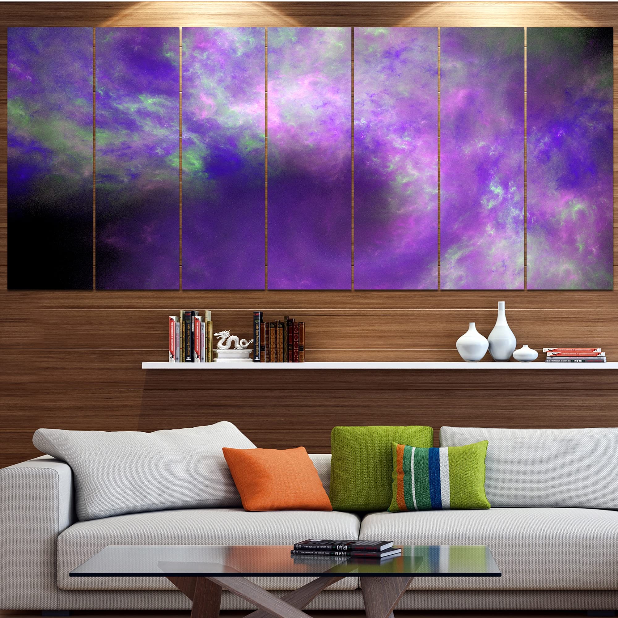 DESIGN ART 'Perfect Light Purple Starry Sky' Abstract Wall Artwork - 83