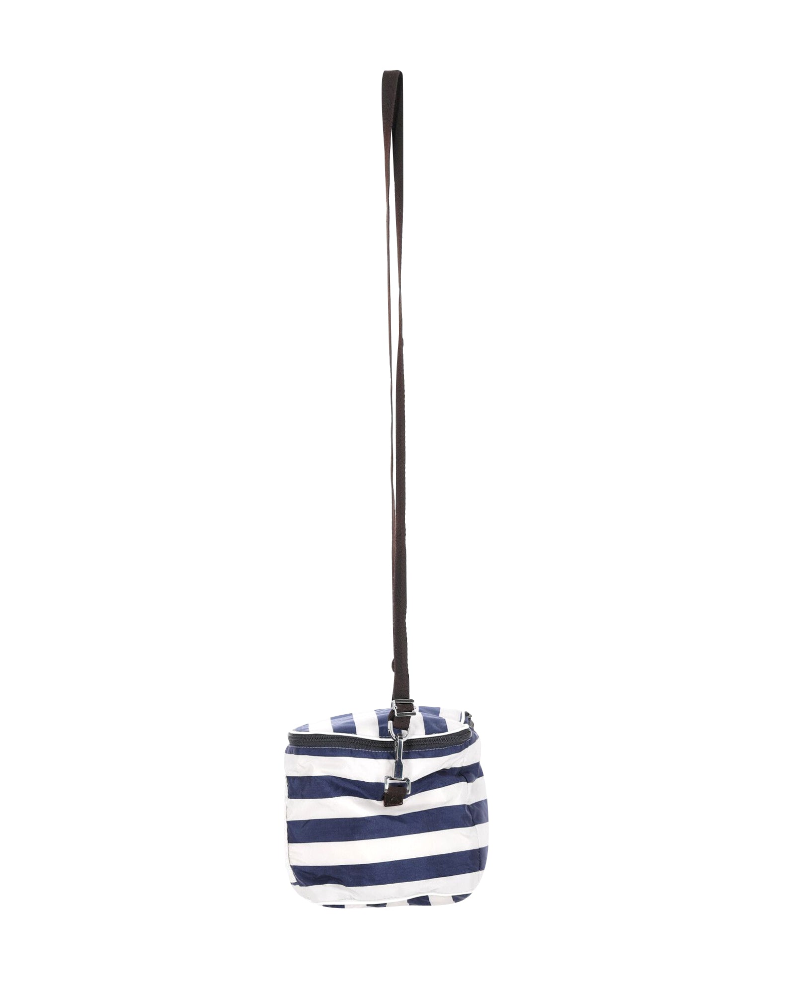 Max Mara Striped White Polyamide Shoulder Bag - Stylish & Durable for Work, Travel & Everyday Use