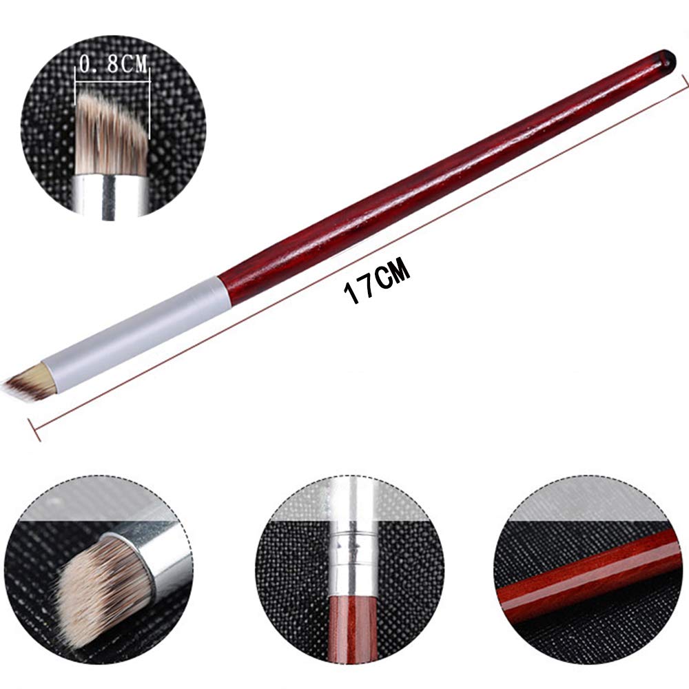 SILPECWEE 5Pcs Ombre Nail Brush Set - Acrylic Nail Art Brushes for Gradient & Gel Nails - Professional Manicure Painting Pens & Tools - Perfect for Salon, Home DIY & Nail Art Enthusiasts