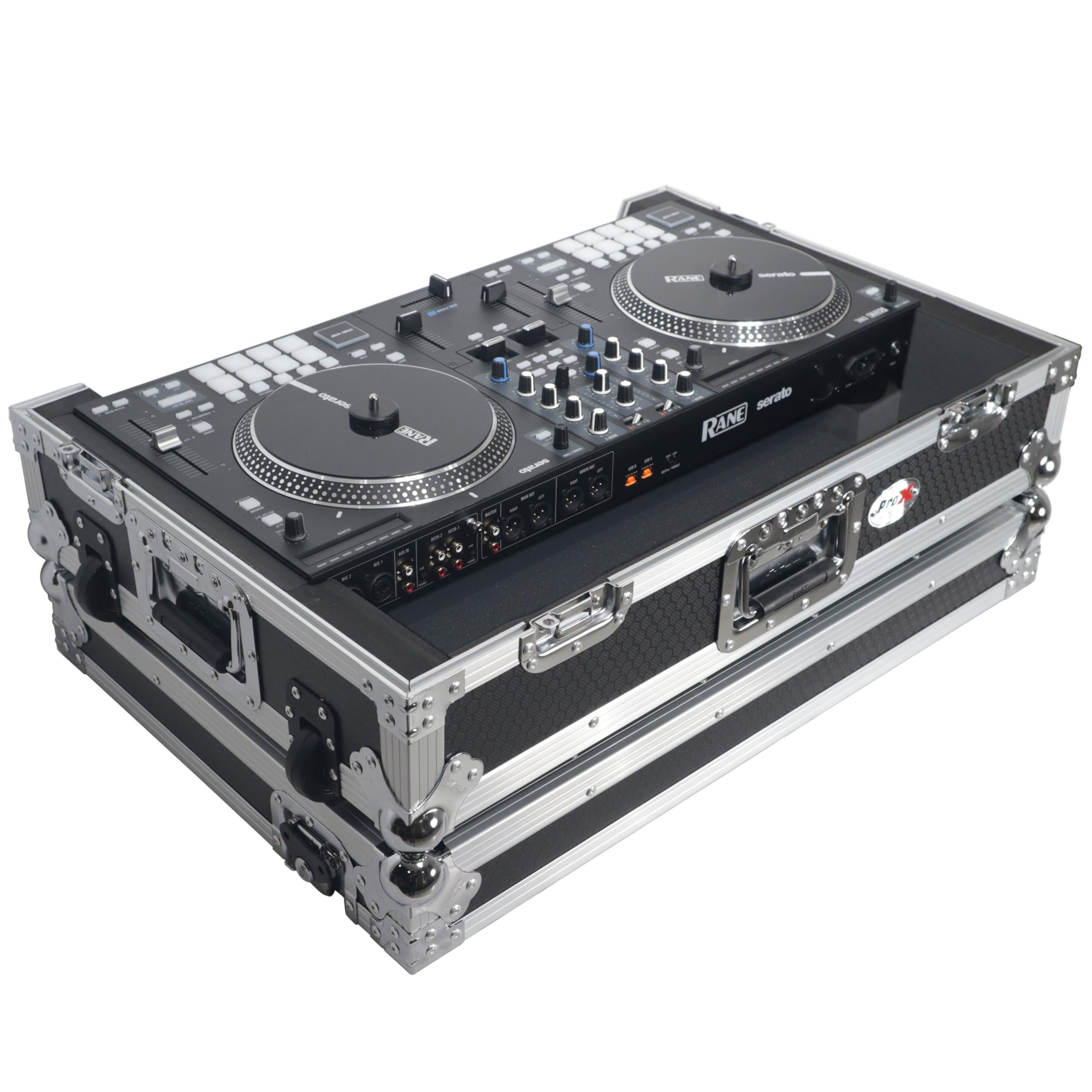 ProX XS-RANEONE W Heavy Duty Flight Case for RANE ONE DJ Controller - 1U Rack Space & Wheels Included - Perfect for DJ Gigs, Studio Use & Equipment Transport