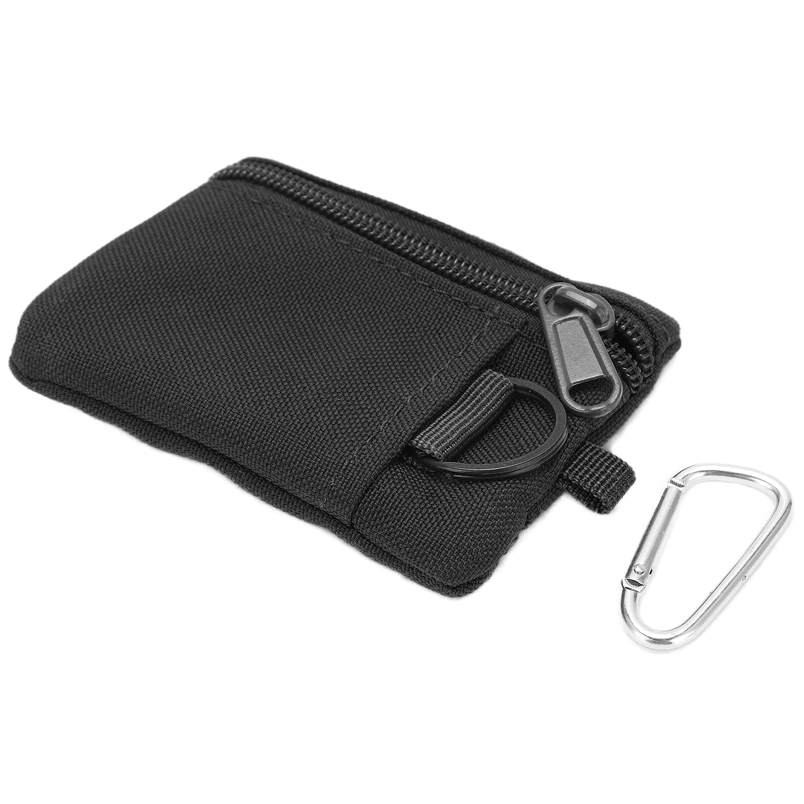 SH-RuiDu Tactical EDC Molle Pouch Wallet - Compact Key Card Holder & Coin Purse with Carabiner Clip - Perfect for Outdoor Adventures, Hiking, Camping & Everyday Carry (EDC) Gear Organization