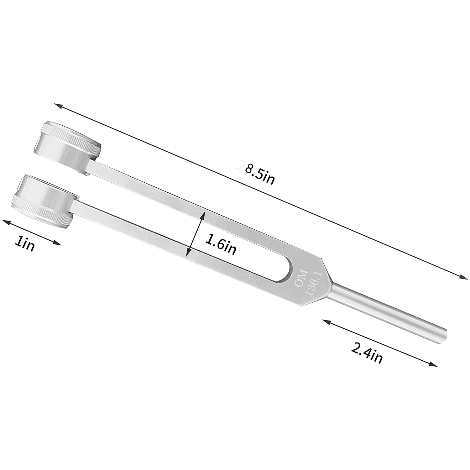 136.1Hz Weighted Angel Tuning Fork for Chakra Healing & Sound Therapy | Medical Grade Sonic Slider | Perfect for Yoga, Meditation & Energy Balancing
