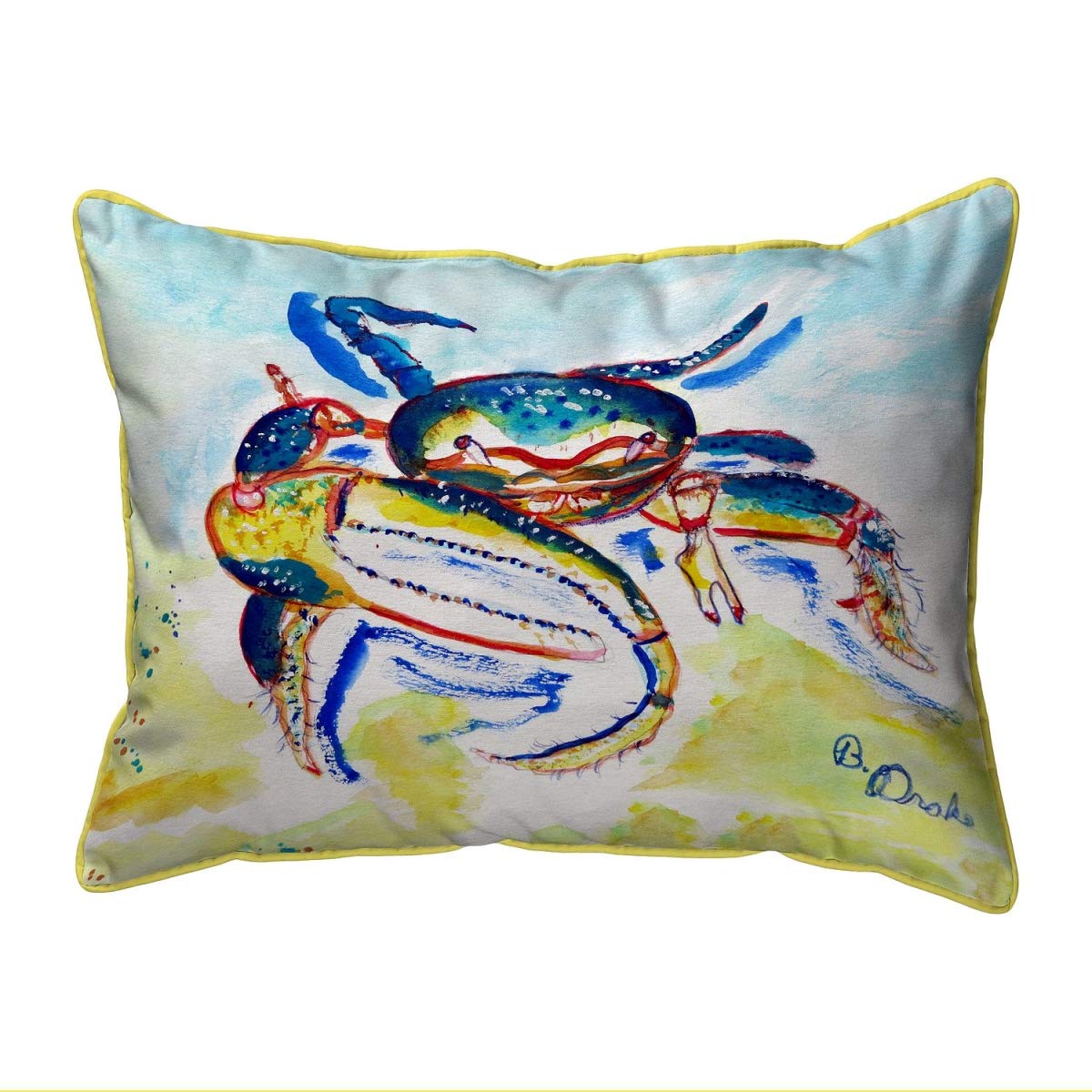 Betsy Drake SN1013 Decorative Throw Pillow 11x14 Inches - Multi Color Cushion Cover for Sofa, Bed, Living Room & Home Decor