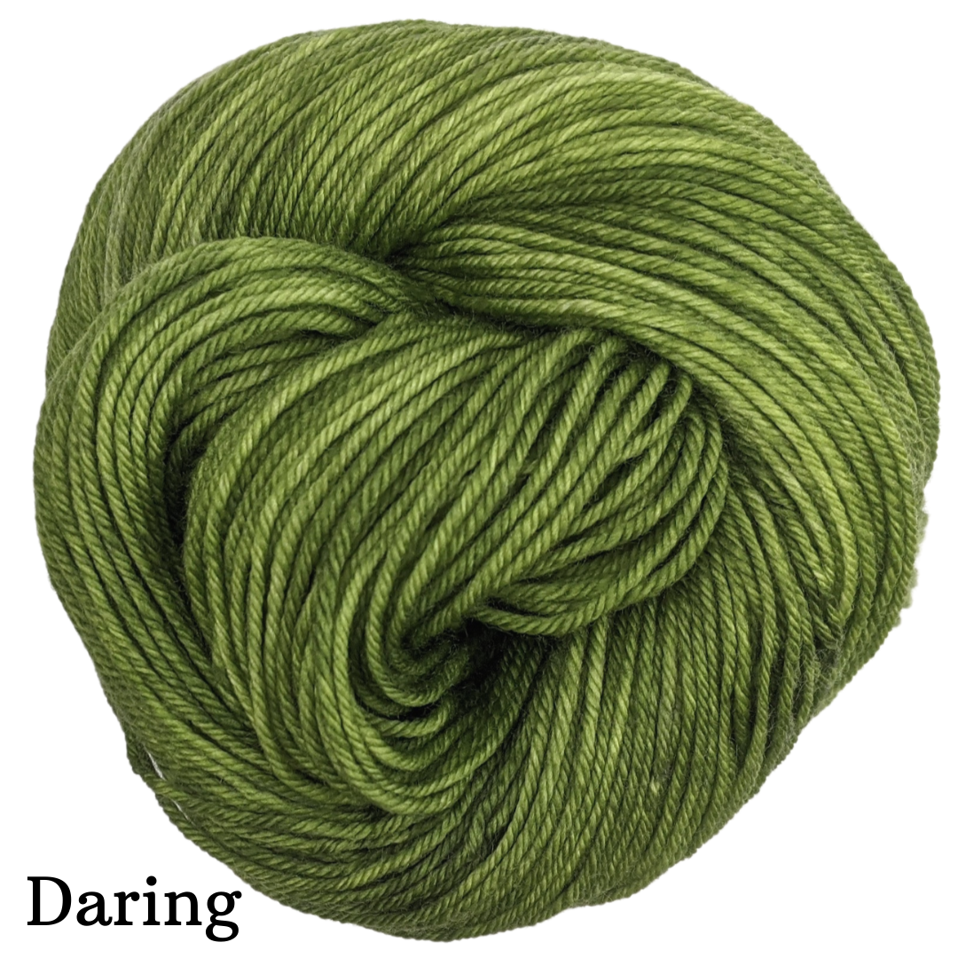 Knitcircus Yarns - In a Pickle Kettle Dyed Semi-Solid Yarn Skeins | Hand-Dyed Premium Knitting Yarn | Ready to Ship | Perfect for Sweaters, Scarves & Crochet Projects