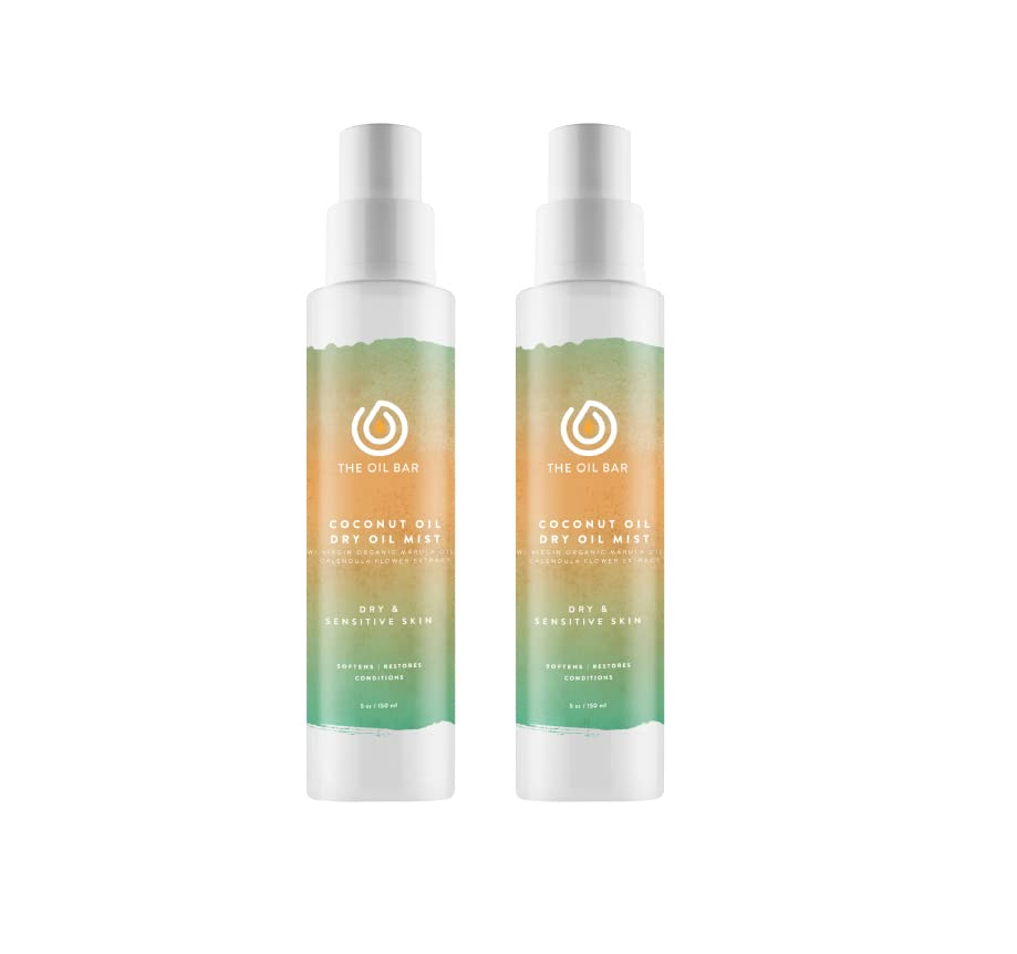 Jean Paul Gaultier Type M Scented Coconut Oil Dry Oil Mist - 2 Pack (5 oz Each) for Men - Hydrating & Nourishing Body Spray - Perfect for Gym, Travel & Daily Moisturizing