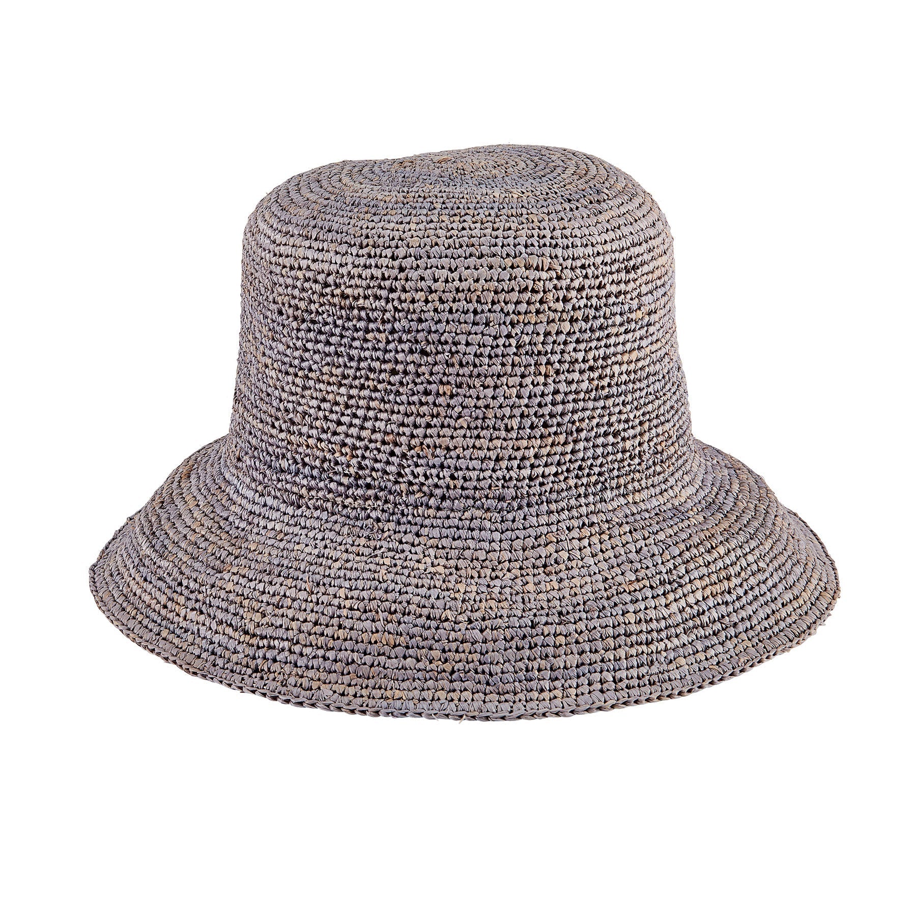 Women's Crochet Raffia Bucket Hat - Summer Beach Sun Hat for Women - Boho Straw Hat for Outdoor, Travel, and Vacation