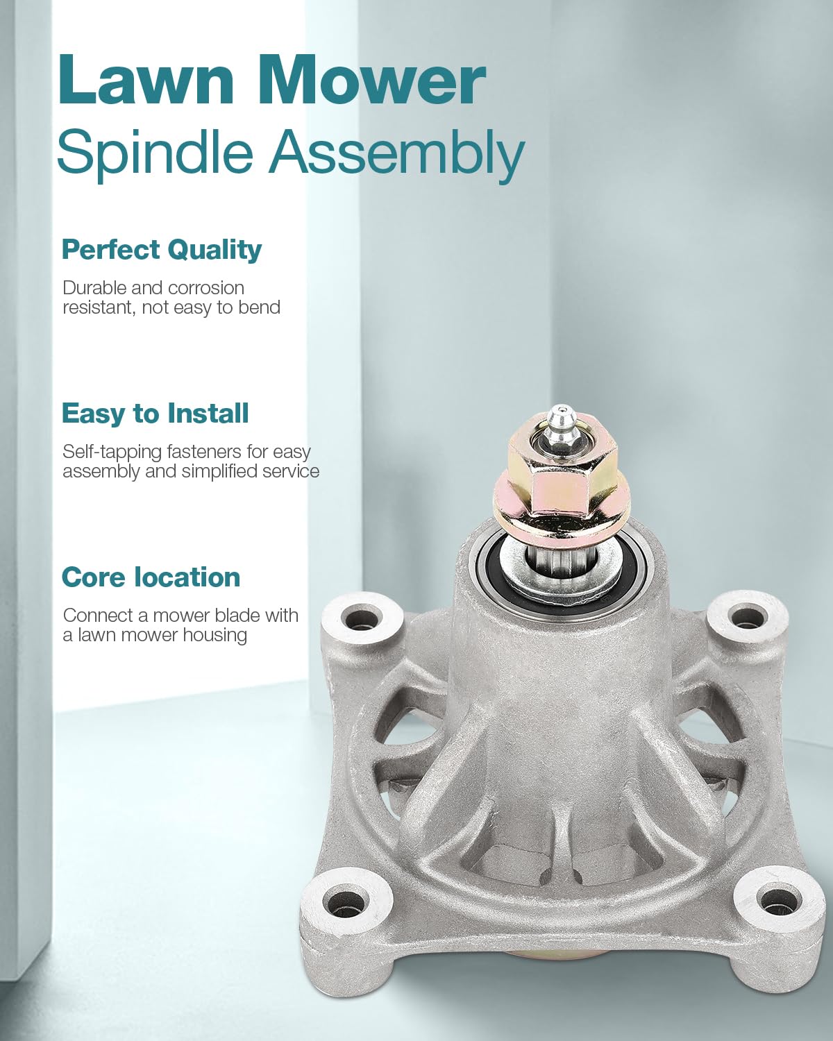 SCITOO 2-Pack Lawn Mower Spindle Assembly Replacement for AYP, Husqvarna Z246, Z4218, Z4219 - Compatible with 174356, 174358, 532192656 - Perfect for Lawn Maintenance and Mower Repairs