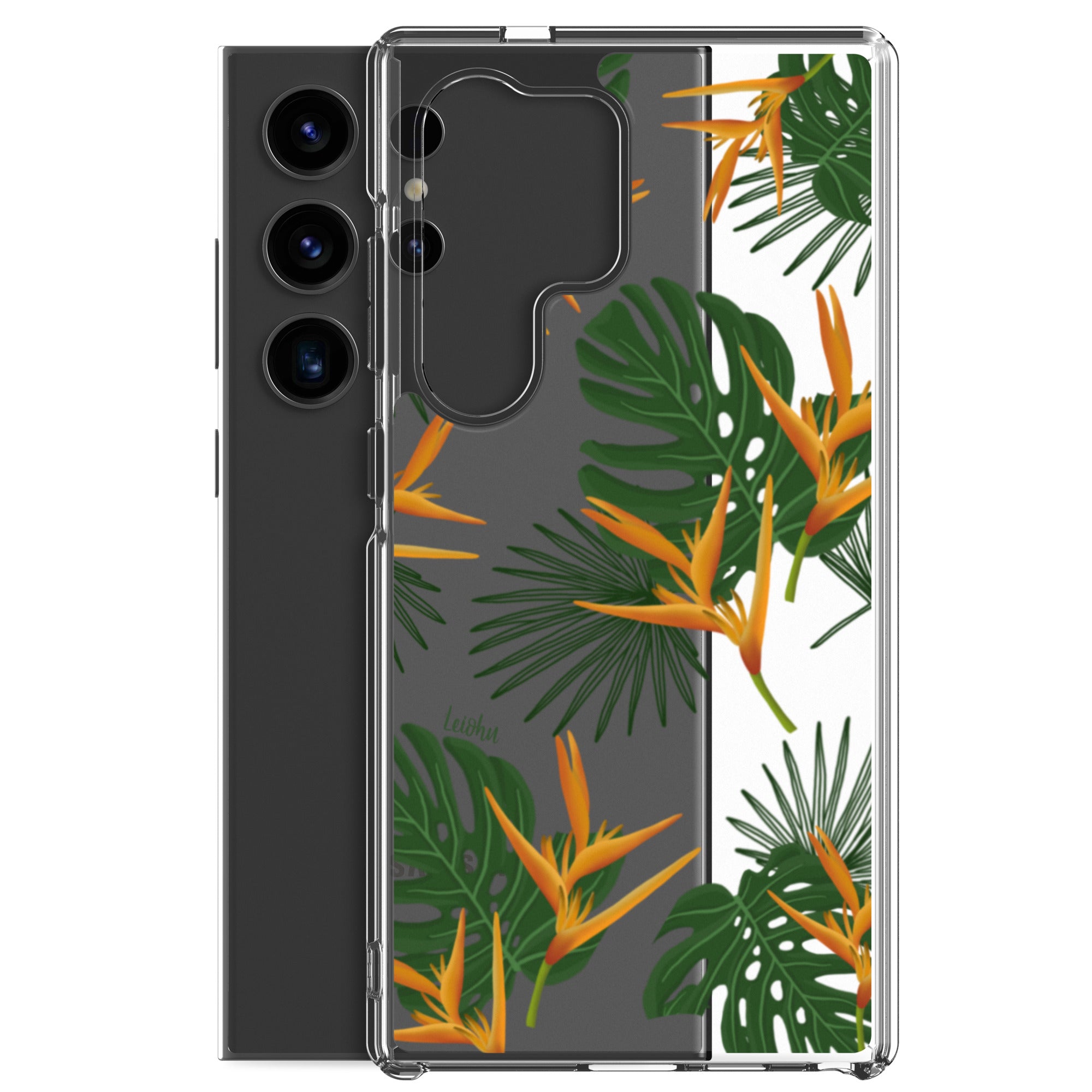 Vintage Paradise Clear Protective Case for Samsung Galaxy - Slim & Durable Phone Cover for Everyday Use & Travel