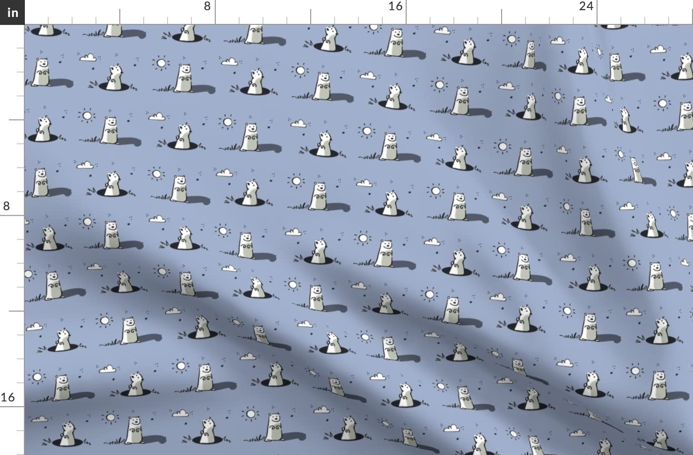 Periwinkle Sun Shadow Printed Fleece Fabric Fat Quarter - Soft & Cozy for Sewing Blankets, Loungewear, DIY No-Sew Projects - Perfect for Home Decor, Baby Blankets & Crafting