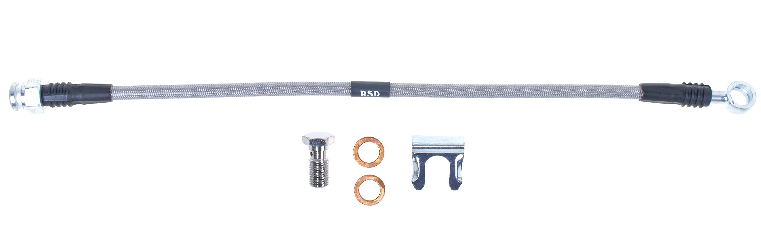 Premium FH07S Stainless Steel Braided Front Brake Disc Flex Hose - Durable & High-Performance for Motorcycles, ATVs, and Off-Road Vehicles - Ideal for Racing, Commuting, and Adventure Riding