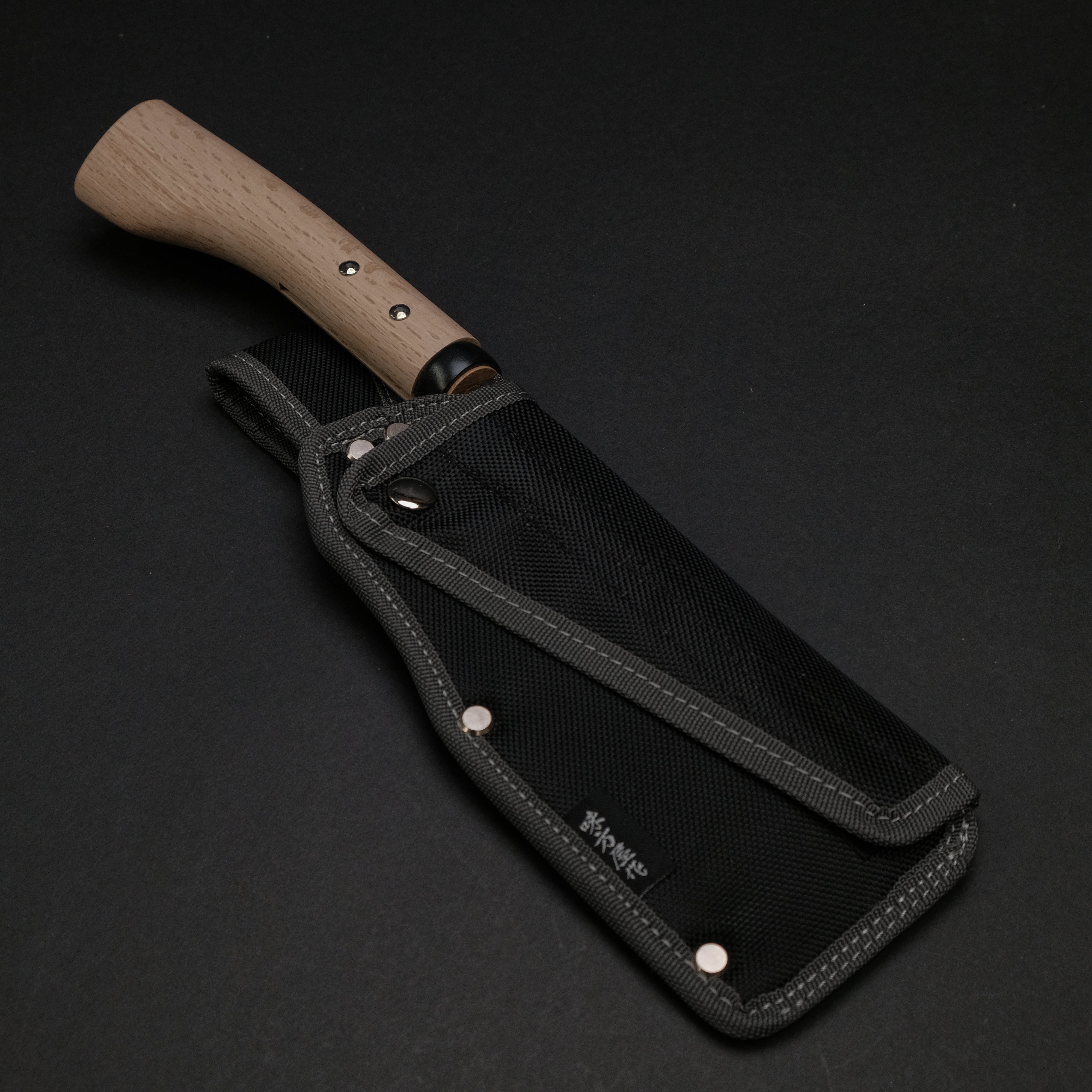 Ajikataya Tsuchime Hatchet 165mm with Oak Handle - Double Bevel Outdoor Camping Axe for Wood Splitting & Bushcraft