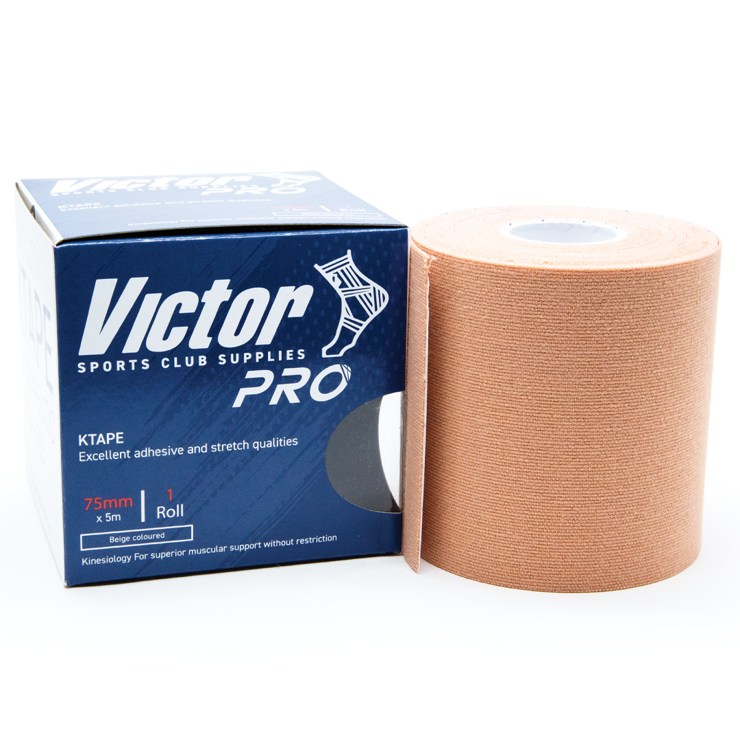 Victor Pro K Tape 75mm x 5m - Premium Kinesiology Athletic Tape for Sports Injury Support & Recovery - Ideal for Running, Gym, Basketball & Physical Therapy