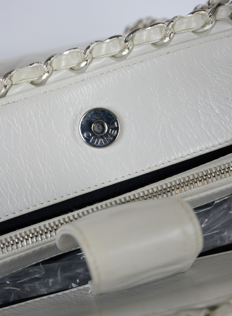 Chanel Quilted Leather Handbag in Ice White - Luxury Designer Purse for Women, Perfect for Parties, Work & Everyday Use