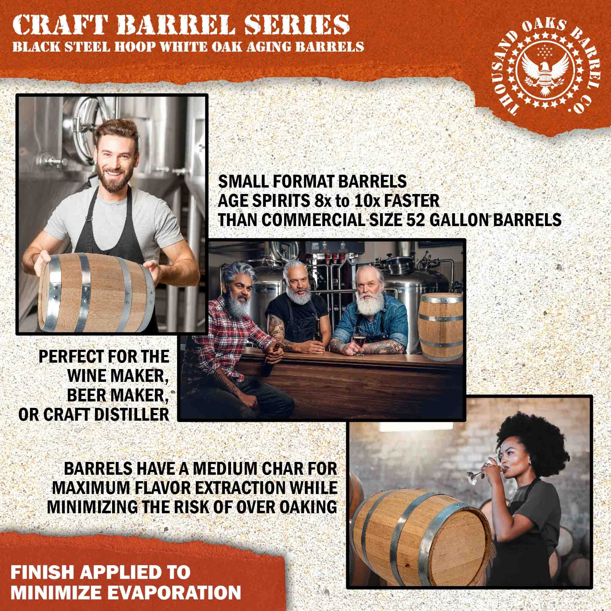 1 Gallon (5 Liter) Oak Aging Barrel with Stand, Bung & Spigot - Premium Charred Wooden Mini Whiskey Barrel for Aging Whiskey, Bourbon, Rum, Tequila, Mead Wine - Perfect for Home Brewing, Cocktail Crafting & DIY Liquor Maturation