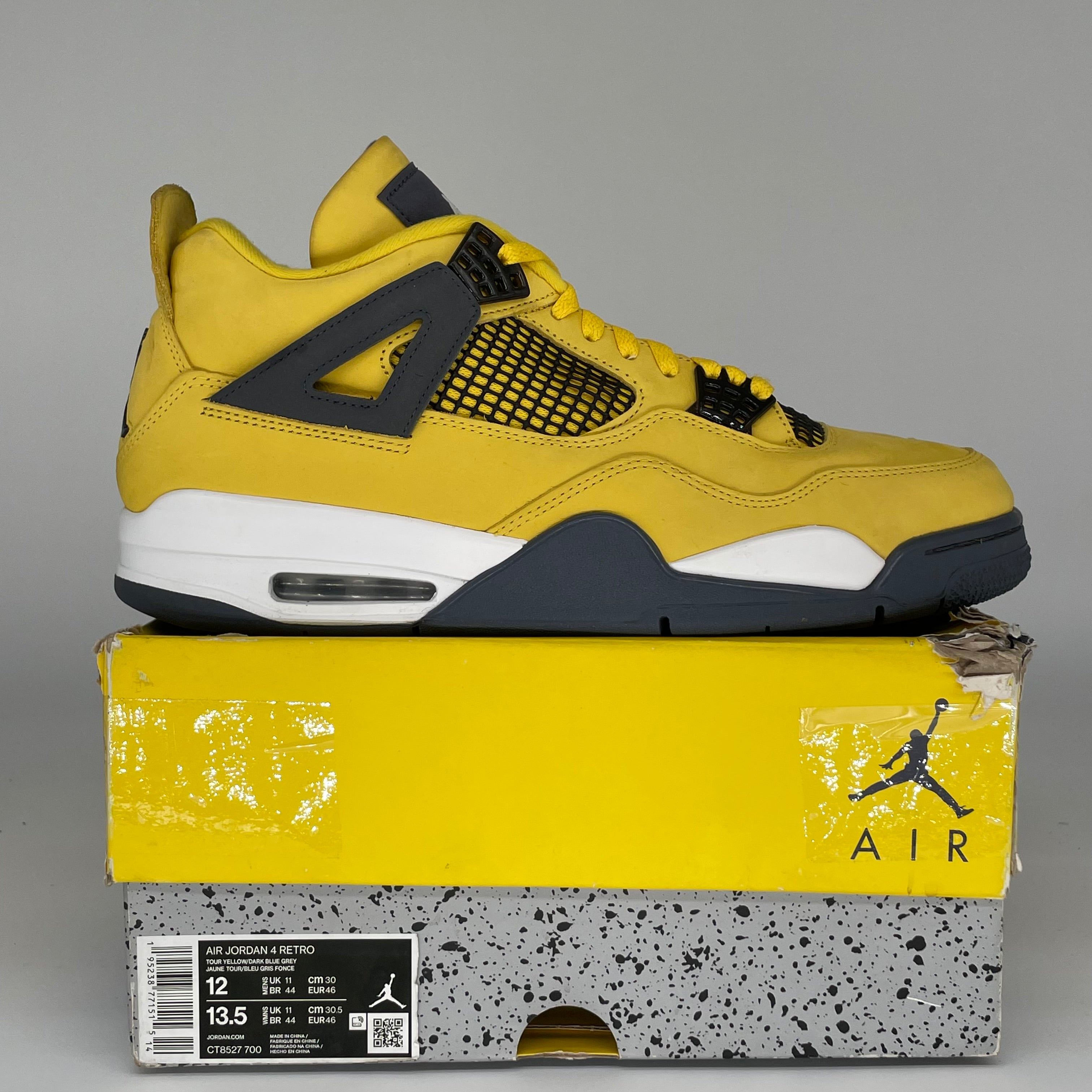 AIR JORDAN 4 LIGHTNING Sneakers Men's Size 12 - Retro Basketball Shoes CT8527-700 | Perfect for Streetwear, Basketball Games & Sneaker Collection