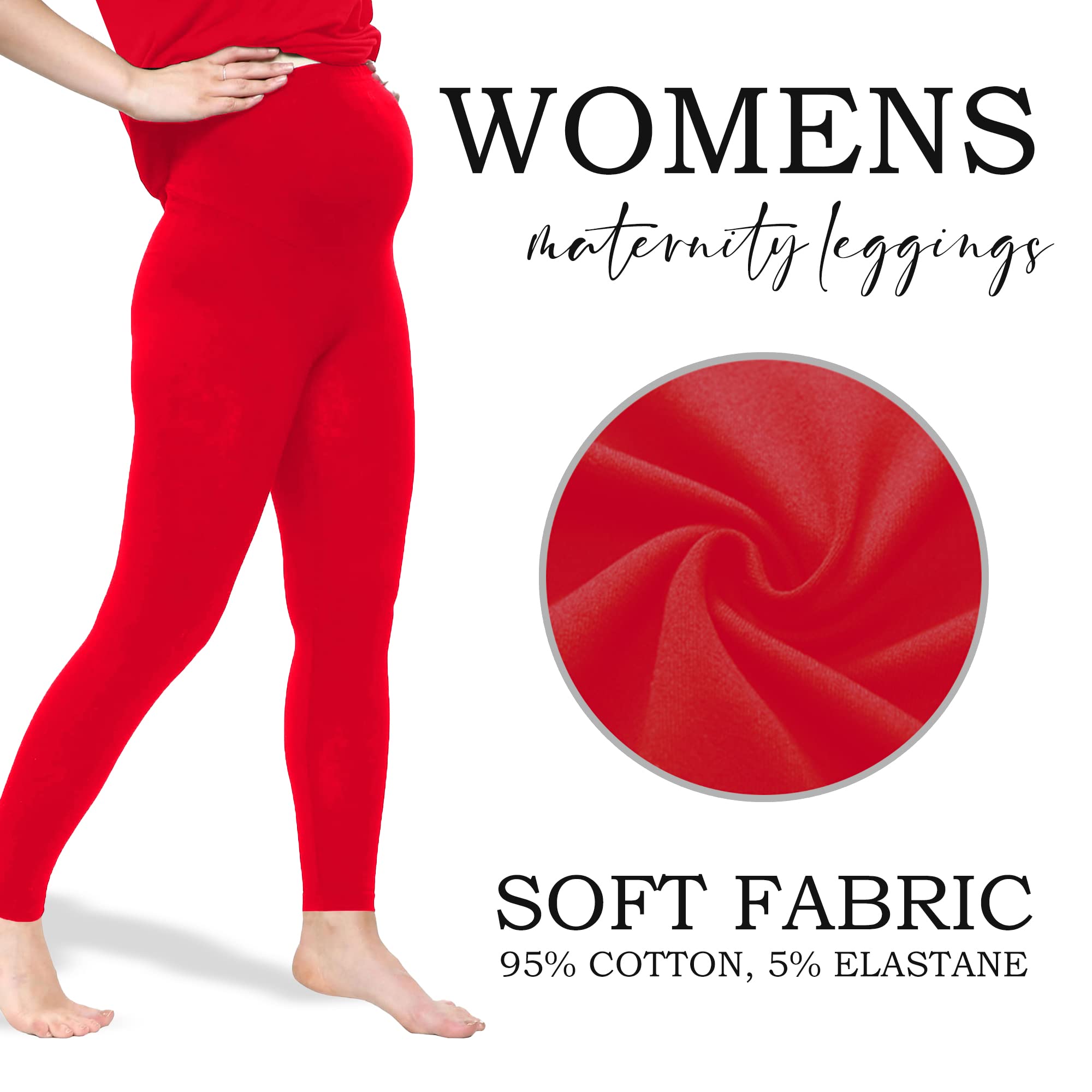 **The Fancy Dress® Women's Maternity Leggings - Over Bump Pregnancy Yoga Pants, Buttery Soft & Super Stretchy, Elastic Waist, Ankle Length (UK 8-22) - Perfect for Yoga, Workouts & Everyday Comfort**