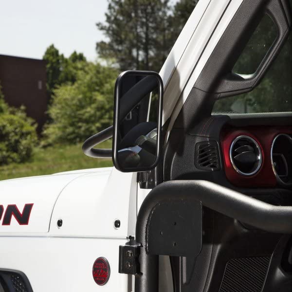 Rugged Ridge Trail Mirror for Jeep Wrangler JL & Gladiator JT (2018-2025) | Durable Rectangular Off-Road Side Mirror 11025.24 | Perfect for Off-Roading, Trail Riding & Highway Driving