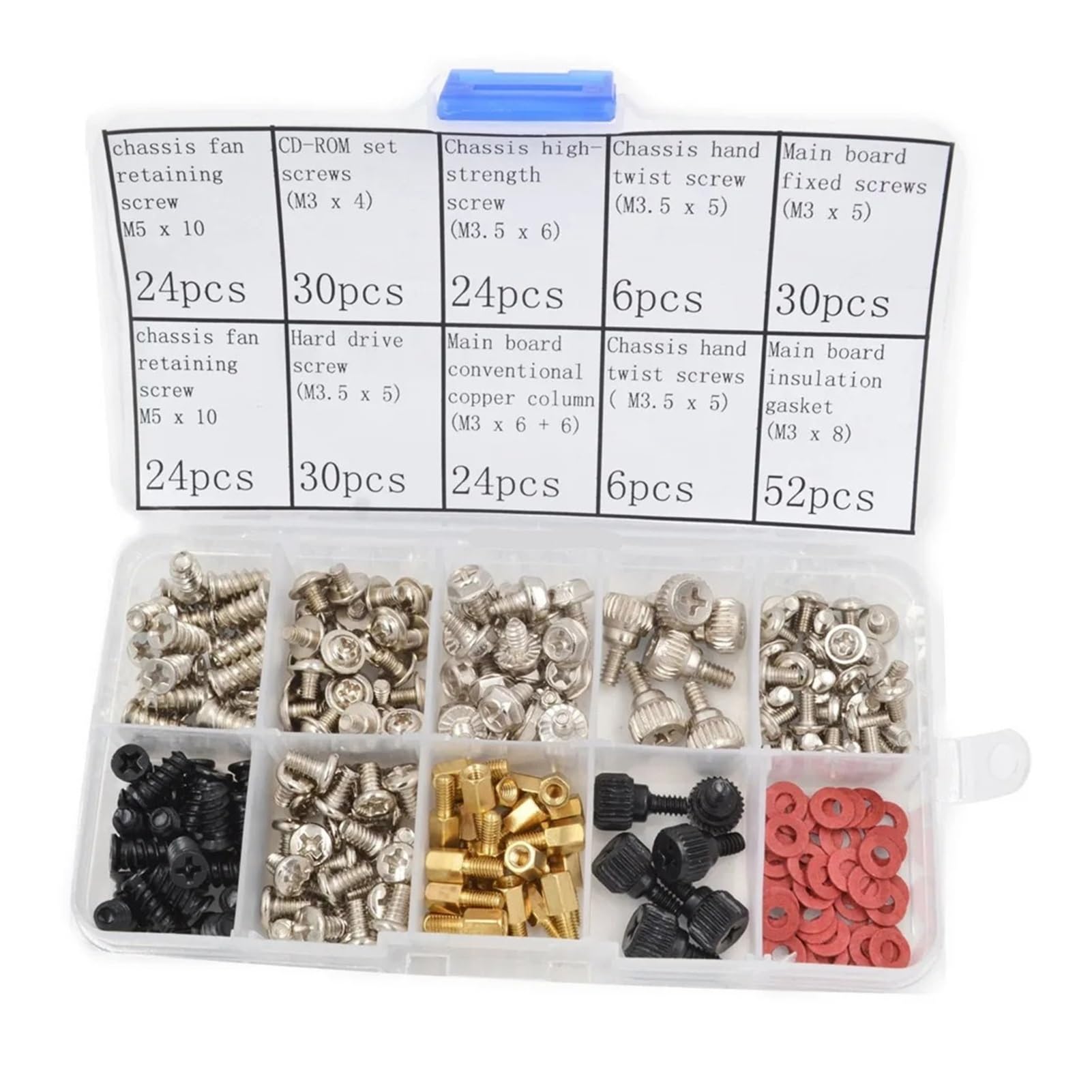 XipcO 228pcs Computer Screw and Standoff Kit - Motherboard Mounting Hardware Set for PC Build, Repair & Maintenance - Perfect for DIY Computer Assembly and Upgrades
