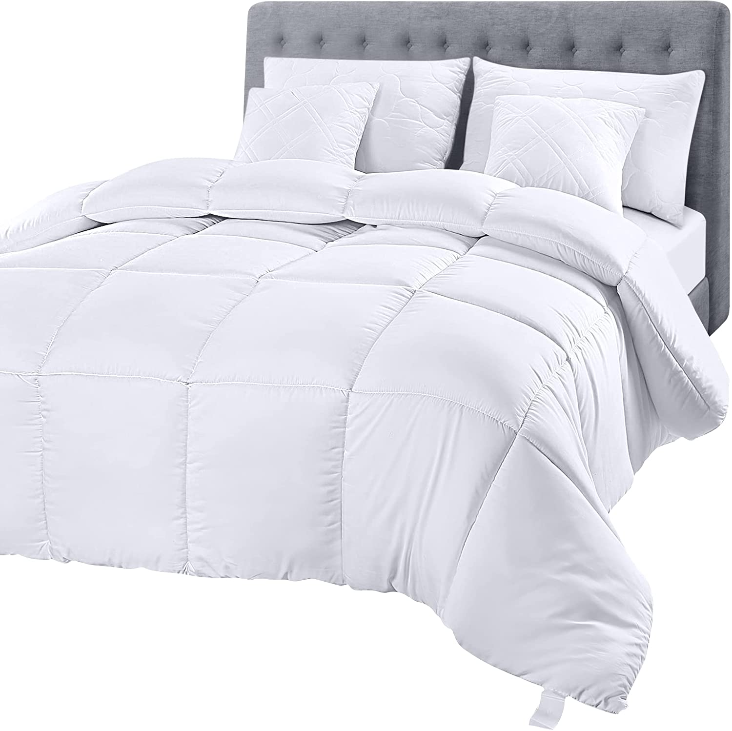 Premium White Goose Down Duvet Insert - Midweight All-Season Comforter for Bedroom, Hotel & Guest Room Luxury Bedding