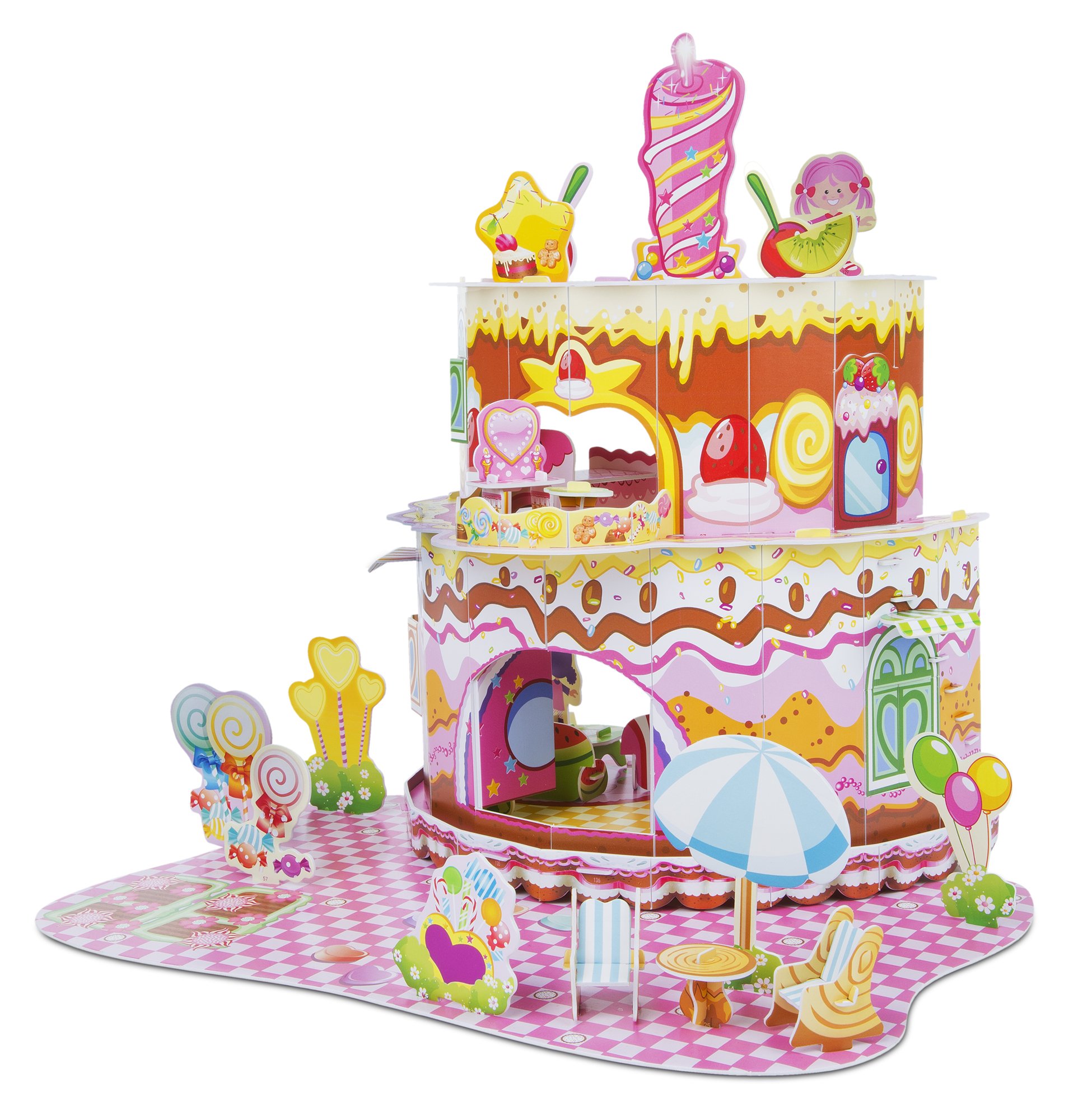 Melissa & Doug Home Sweet Home 3D Puzzle - Wooden House Building Toy for Kids Ages 6+ | Creative Play, STEM Learning & Home Decor