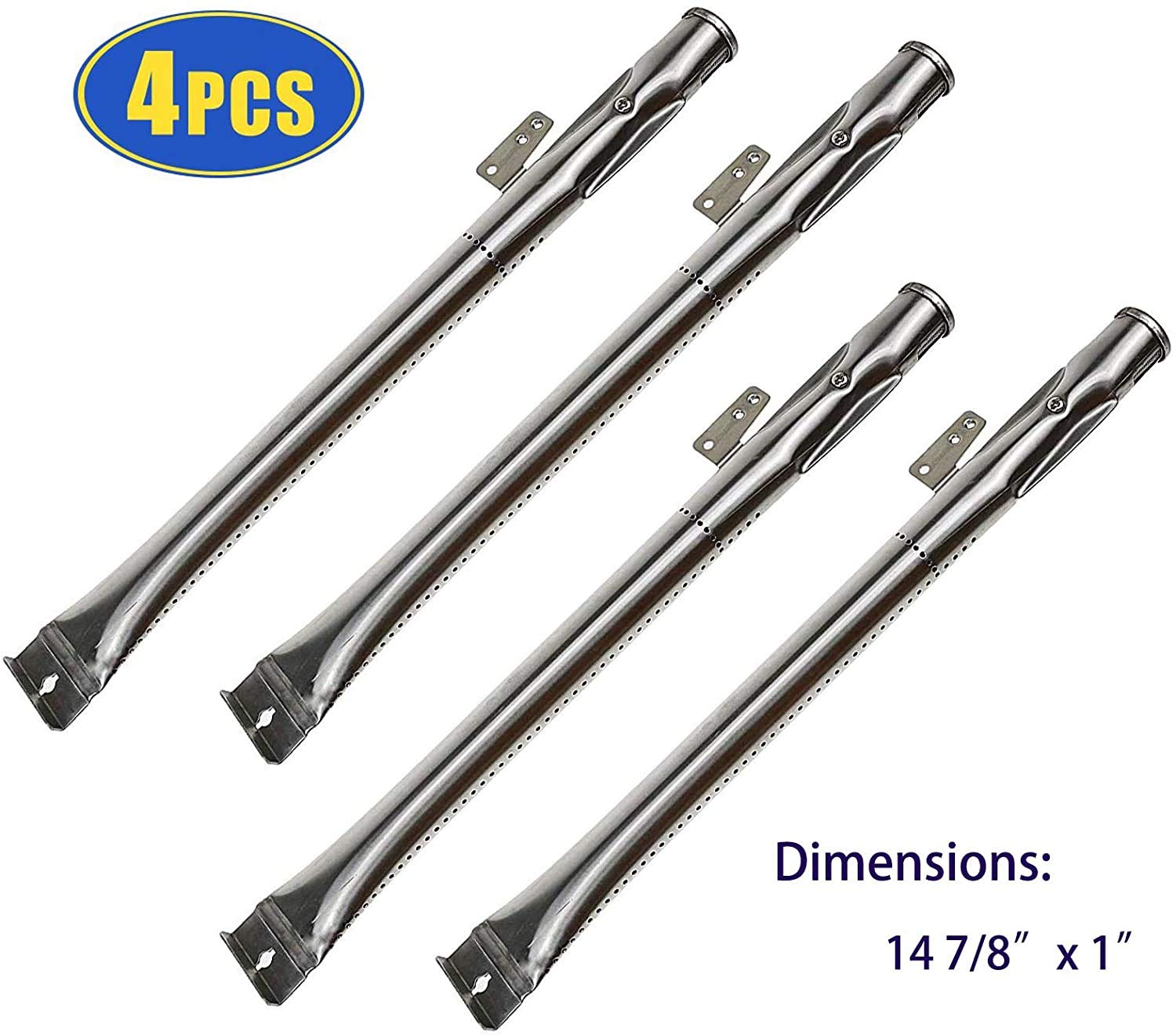 Nexgrill 720-0830H & Kenmore 720-0830A Grill Repair Kit - 4 Pack Stainless Steel Burner Tubes, Heat Plates & Igniter Electrodes Replacement Parts for BHG Grill 720-0783H - Perfect for Outdoor BBQ, Backyard Grilling & Gas Grill Maintenance