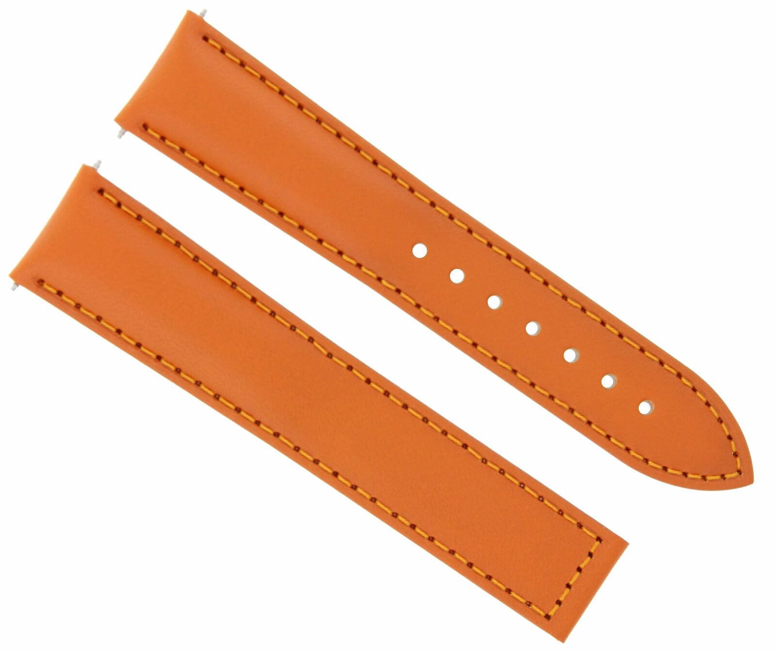 20mm Genuine Leather Watch Band Strap with Buckle - Compatible with Omega Seamaster Planet Ocean Orange - Replacement Watch Accessory for Men's Luxury Watches | Perfect for Daily Wear, Business Meetings & Special Occasions