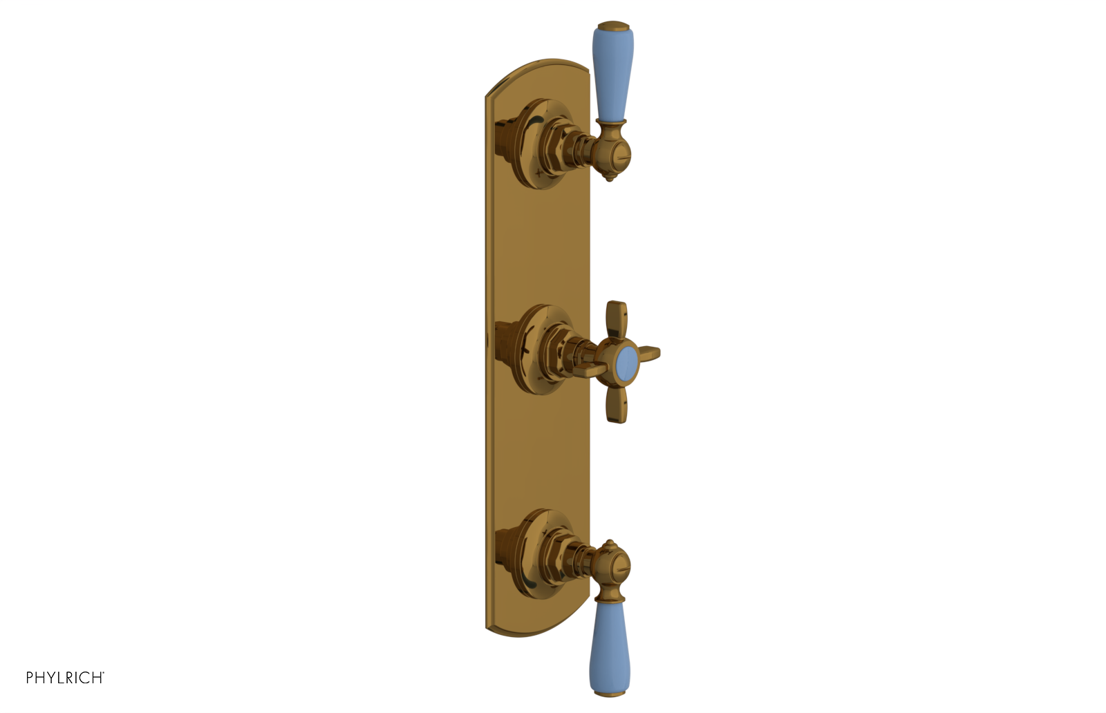 Jamestown Thermostatic Shower Valve with Dual Volume Control & Light Blue Accents - 4740 Series | Perfect for Modern Bathroom Renovations & Spa-Like Shower Experiences