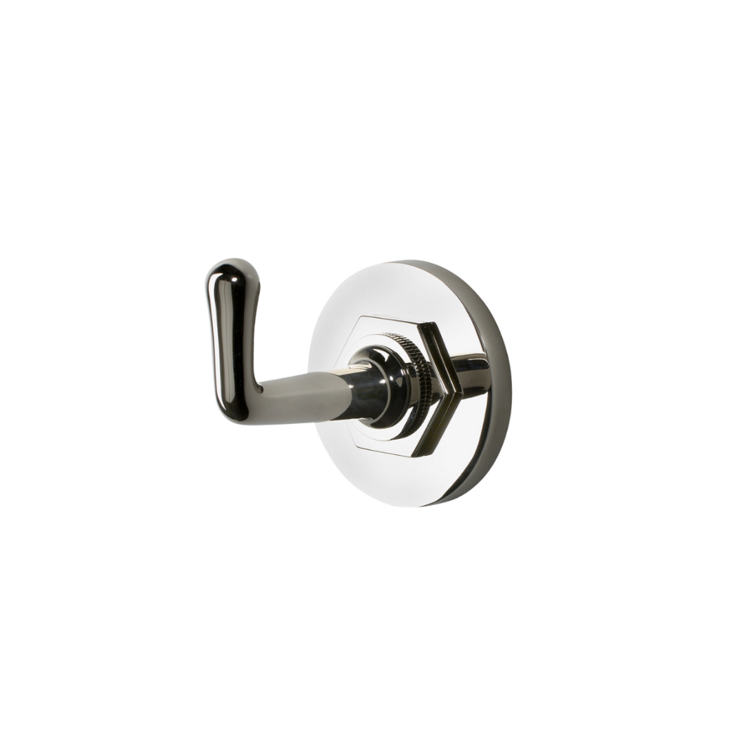 Waterproof Chrome-Plated Henry Single Robe Hook - Heavy Duty Bathroom & Closet Wall Hanger for Towels, Robes & Coats - Rust-Resistant Bath Accessory for Home, Hotel & Spa Use