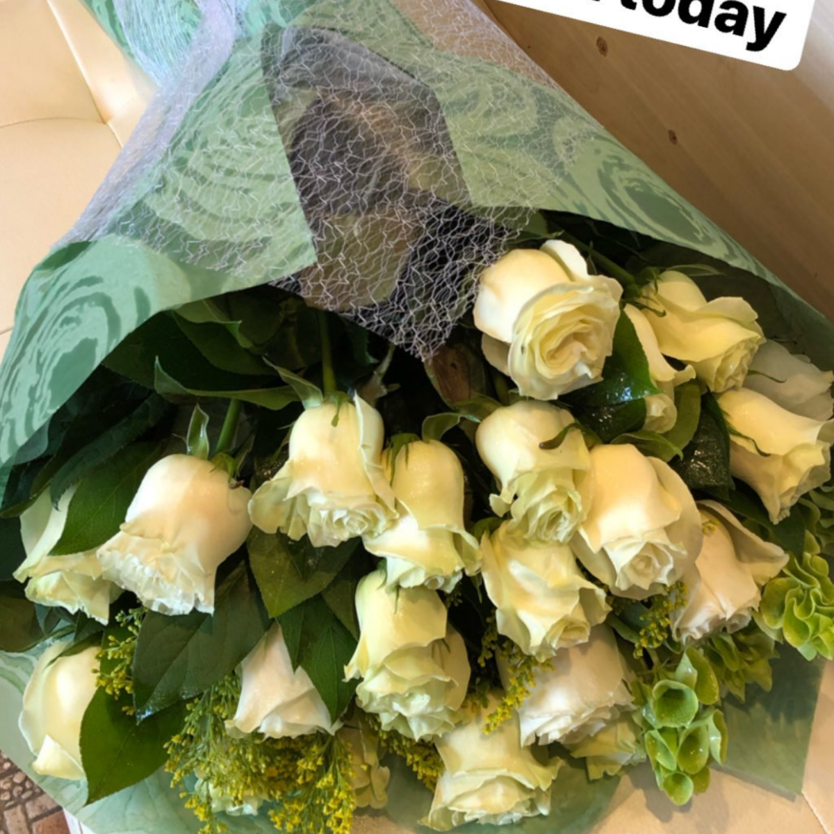 Fresh White Rose Bouquet - Elegant Wrapped Floral Arrangement for Weddings, Anniversaries & Romantic Gifts