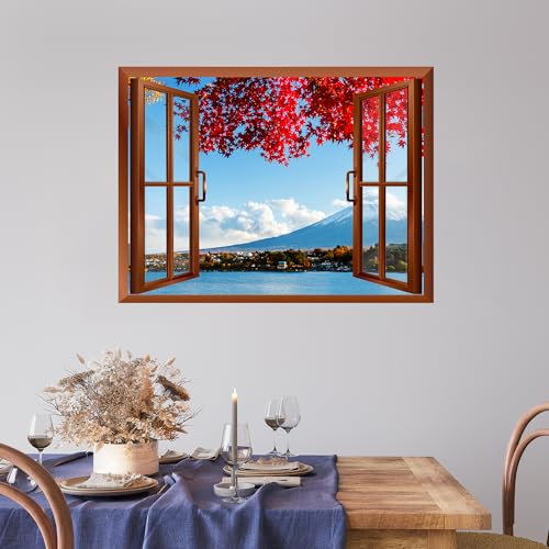 Red Tree That Frames Mount Fuji