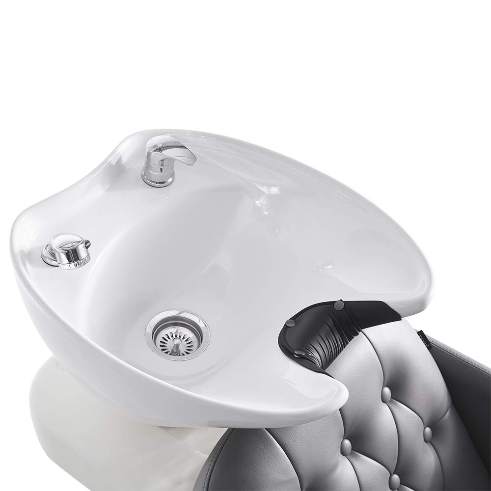 Dir Shampoo Backwash Station - Professional Hair Salon Shampooing Unit with Adjustable Headrest & Comfortable Design - Perfect for Salons, Spas & Home Hair Care