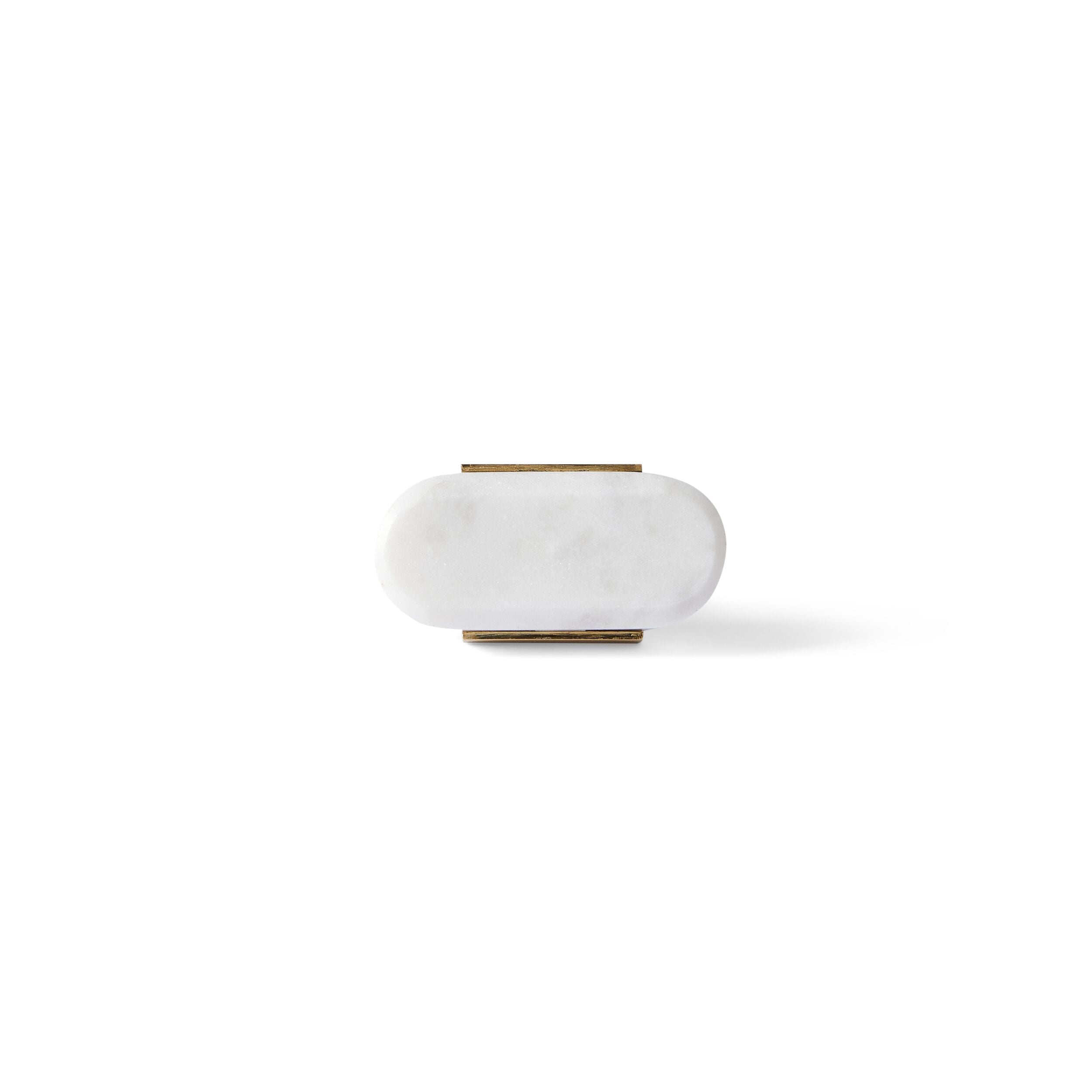 Ara Oblong Cabinet Knob with Trim - 6.2cm (2.44