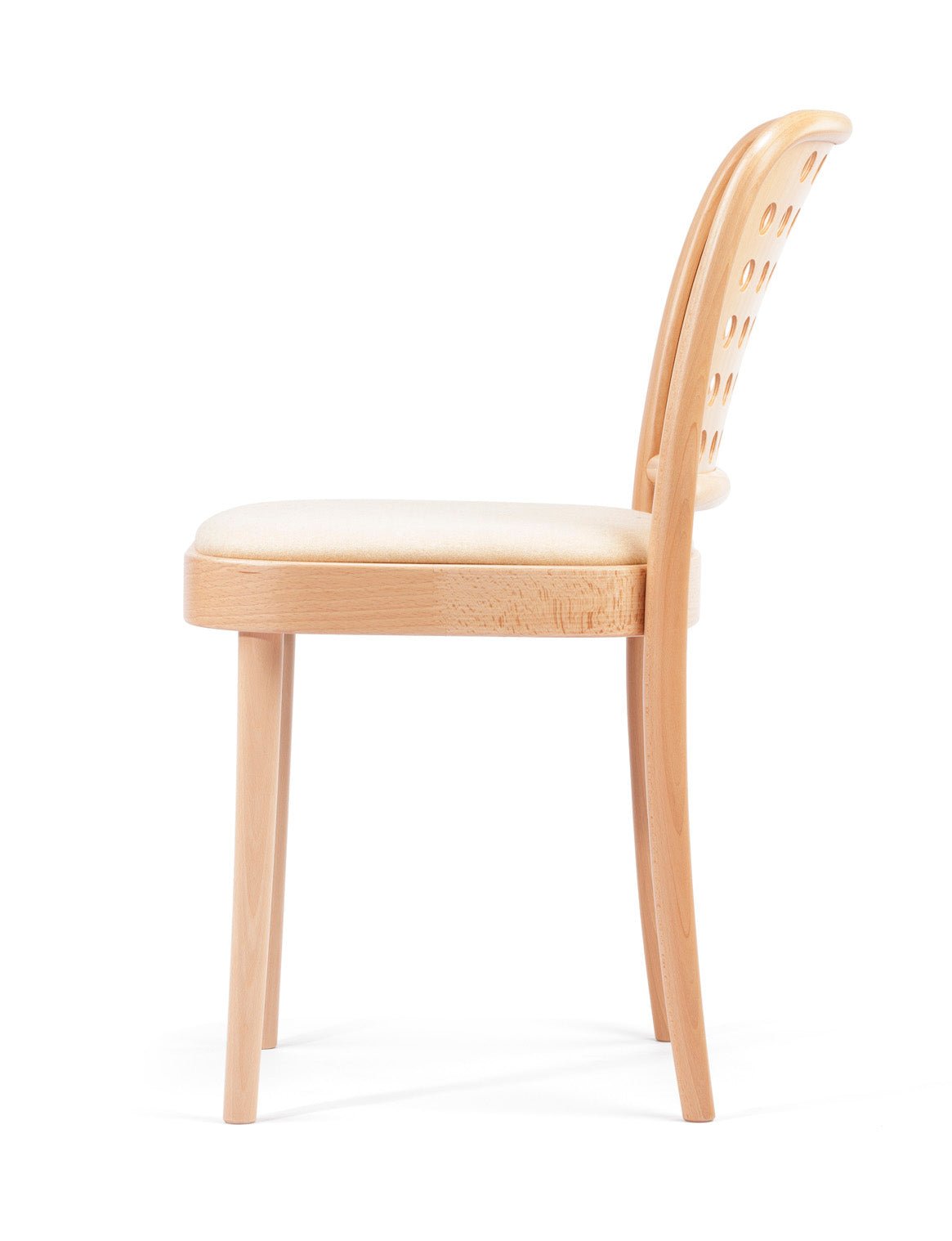 822 Bentwood Side Chair with Upholstered Seat by Ton - Modern Dining Chair for Kitchen, Restaurant & Office Use