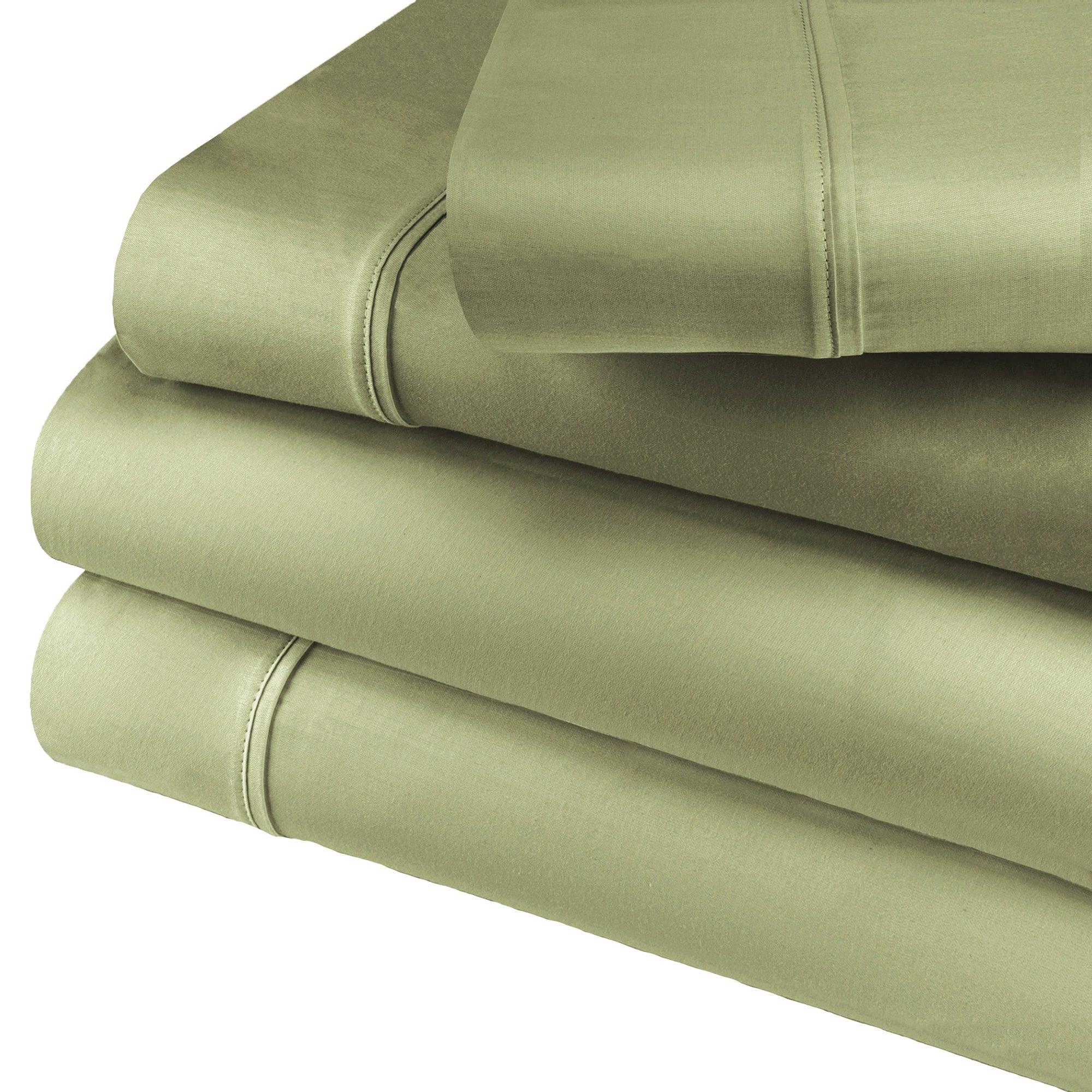 600 Thread Count Cotton Blend Solid Deep Pocket Sheet Set - Ultra Soft & Breathable Bed Sheets for Queen & King Size Beds - Perfect for Luxury Bedroom & Hotel Use