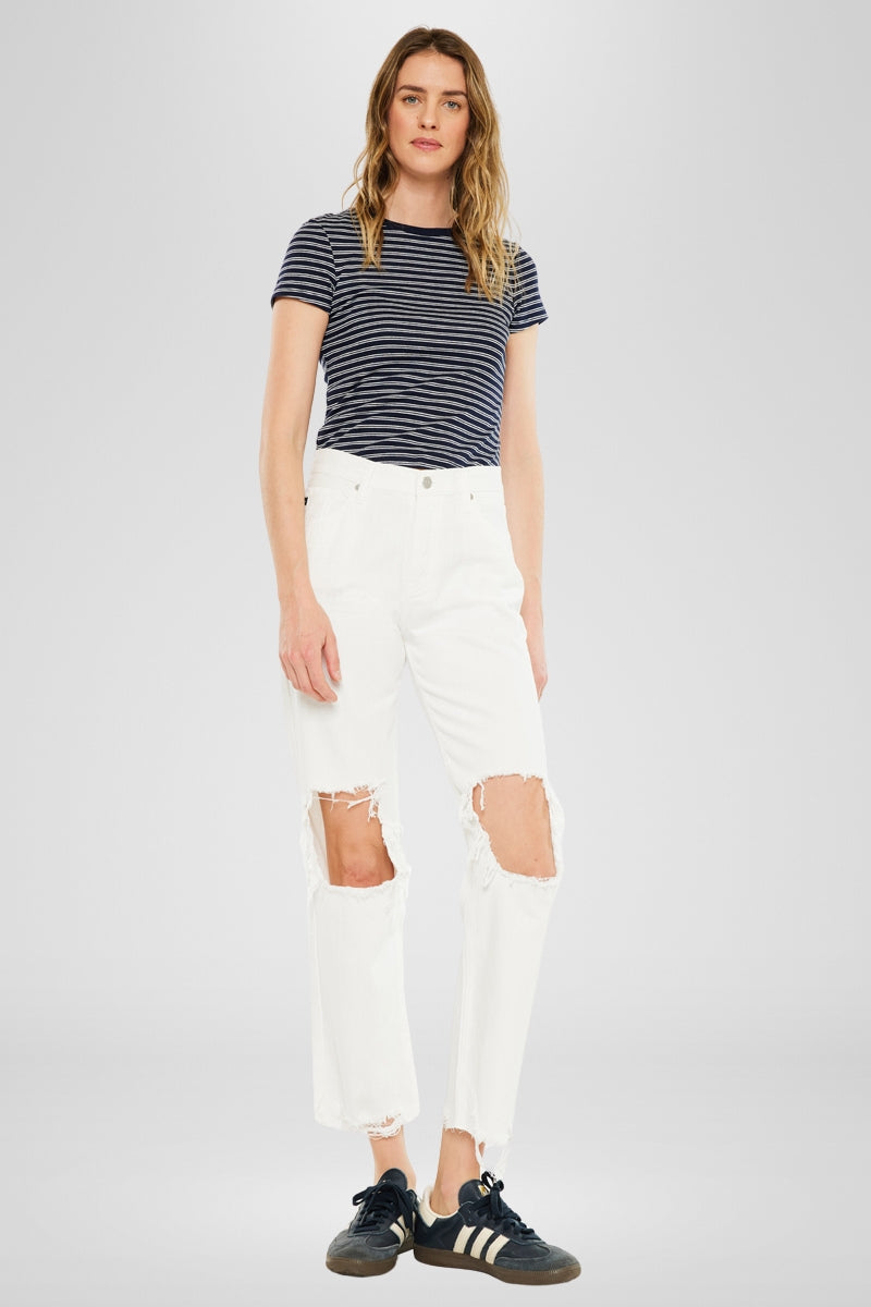Blakely High Rise Straight Leg Jeans for Women - Stretchy Denim Pants, Comfortable & Flattering Fit - Perfect for Casual Wear, Office, and Date Night