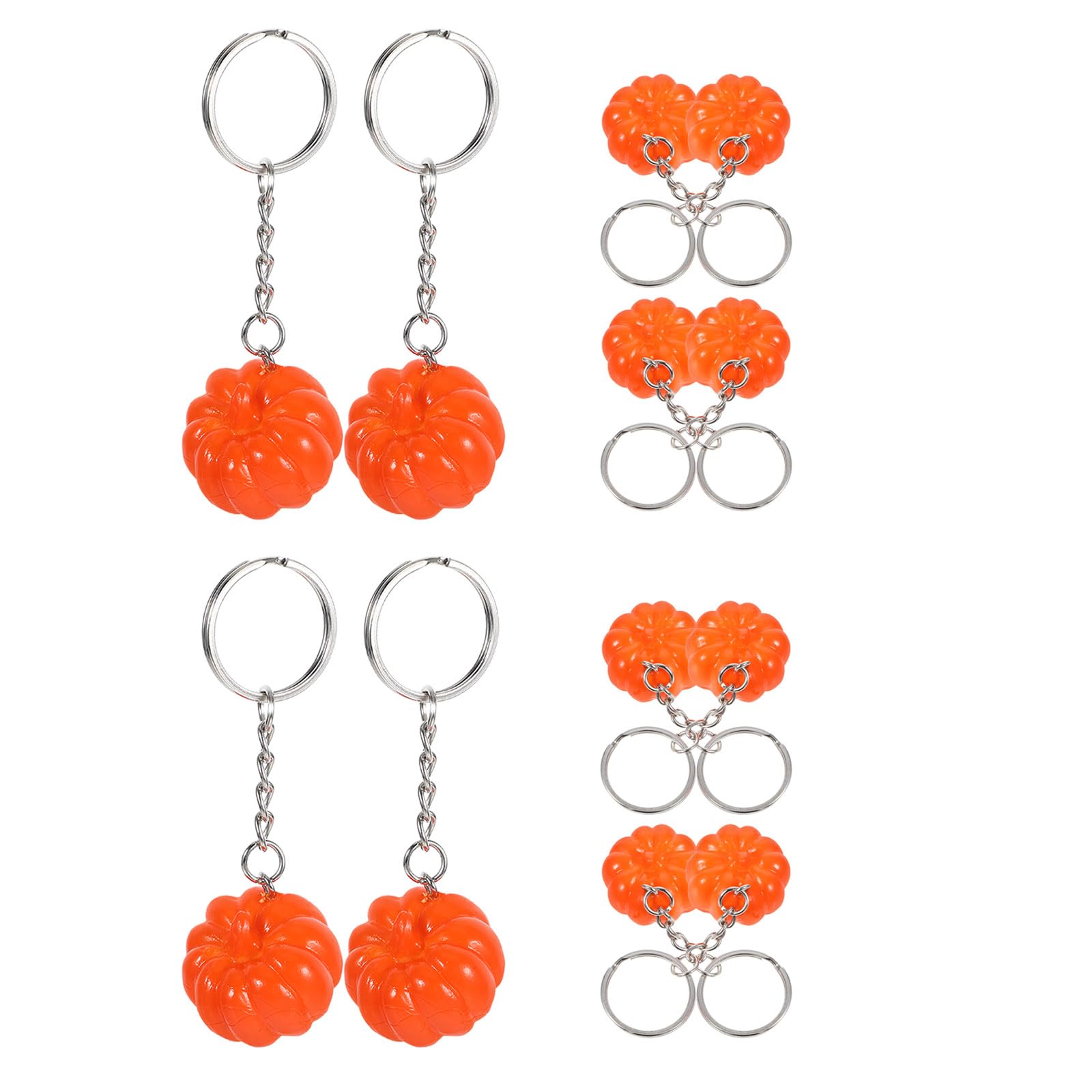 12Pcs Realistic Pumpkin Keychains - Halloween Party Favors, Pumpkin Keyrings for Trick or Treat, Home Decor, Gift Bags, and Costume Accessories