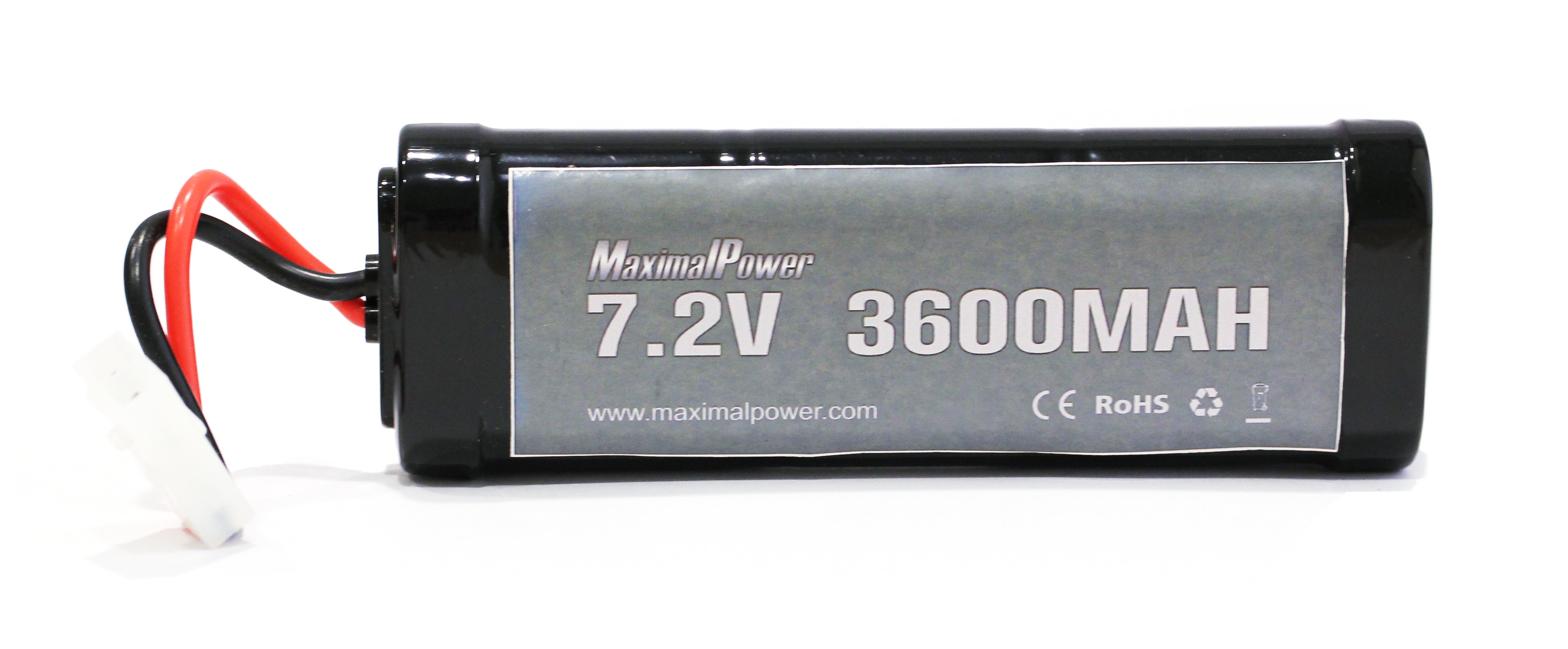 MaximalPower 7.2V 3600mAh Rechargeable Battery Pack for RC Cars, Trucks, Airplanes & Remote Control Vehicles - Long Lasting Power for Hobby Toys & Racing Drones (Perfect for Outdoor Play & RC Competitions)