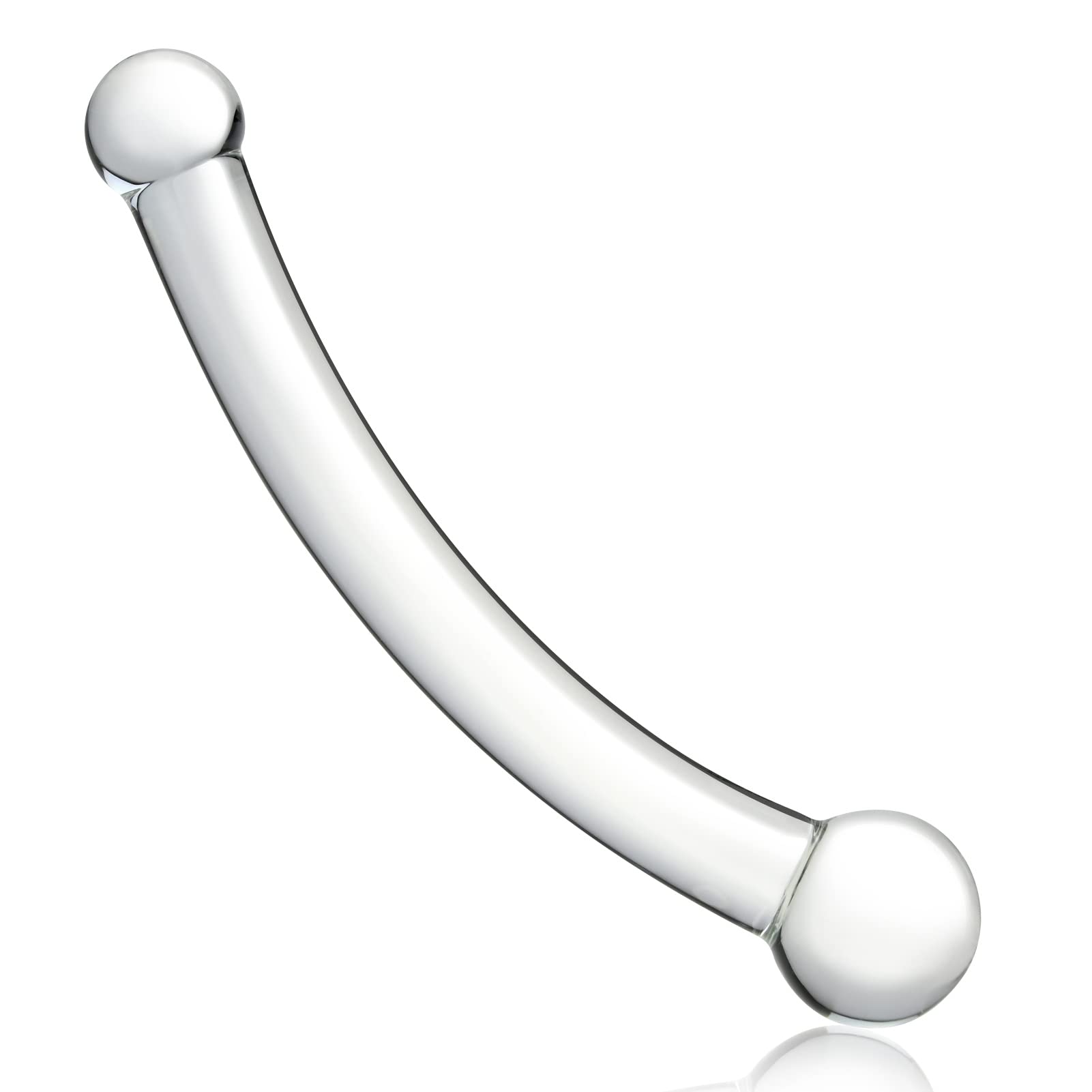 Double Ended Realistic G Spot Dildo - 7.87 Inch Clear Glass Penis Toy with Different Size Ends - Adult Sex Toy for Men, Women, Couples & LGBTQ+ - Perfect for Solo Play, Couples Exploration & BDSM Scenes