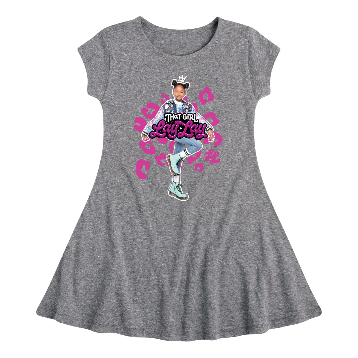 That Girl Lay Lay Youth Girls Fit and Flare Dress - Cute Floral Print Party & Casual Wear for Teens - Perfect for School, Birthday Parties & Special Occasions