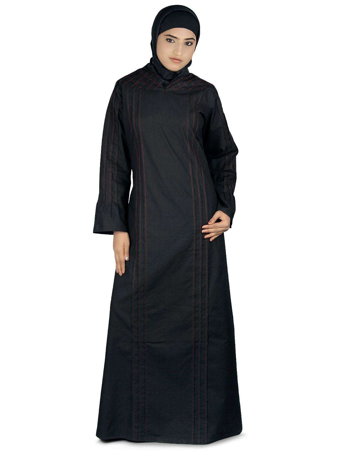 Elegant Zoha Black Abaya for Women - Modest Islamic Dress for Prayer, Mosque & Special Occasions