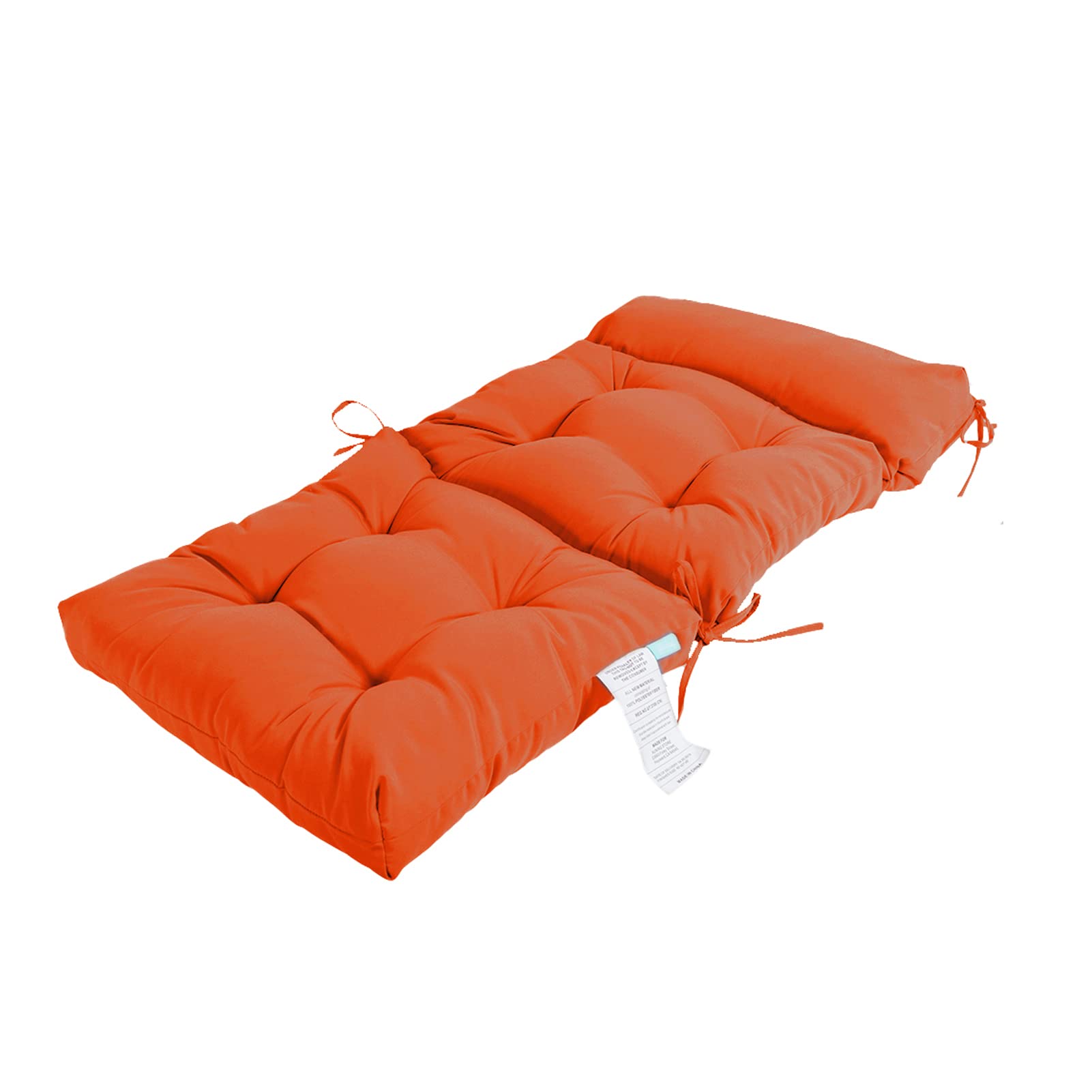 QILLOWAY Indoor/Outdoor High Back Chair Cushion Set - 4 Pack Tufted Replacement Cushions in Orange | Perfect for Patio, Deck, and Dining Chairs