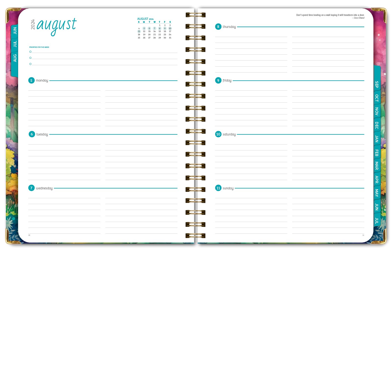 2024-2025 Academic Planner Hardcover - June 2024 to July 2025 Daily Weekly Monthly Organizer - 8.5